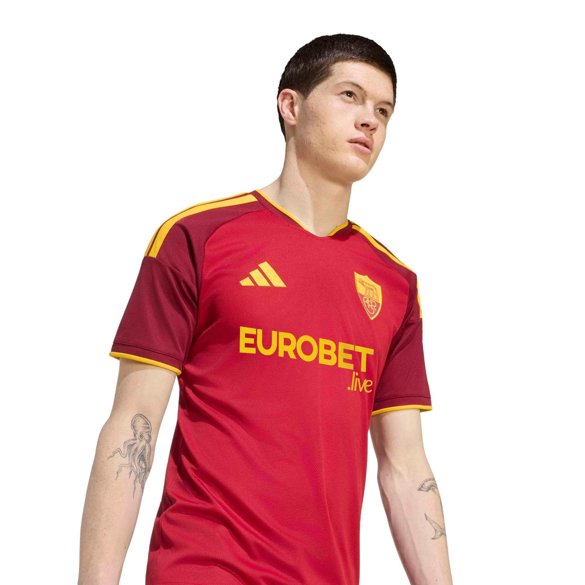 adidas 2026-27 Roma Men's Stadium Home Soccer Jersey (Detail 1)