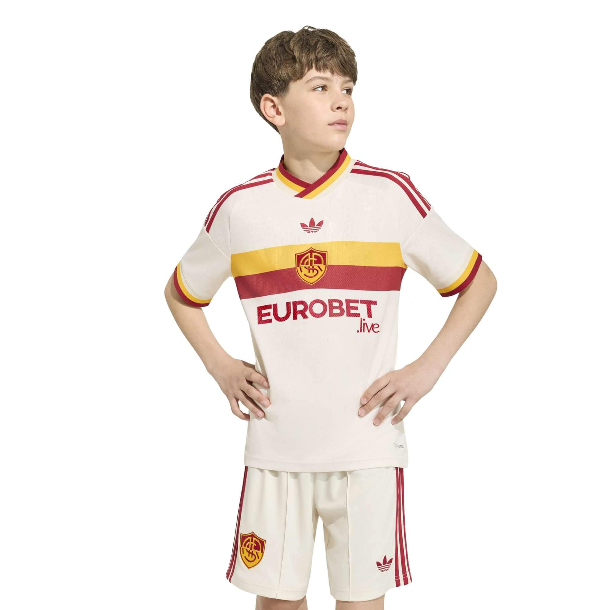 adidas 2026-27 Roma Youth Stadium Away Soccer Jersey (Model - Front)