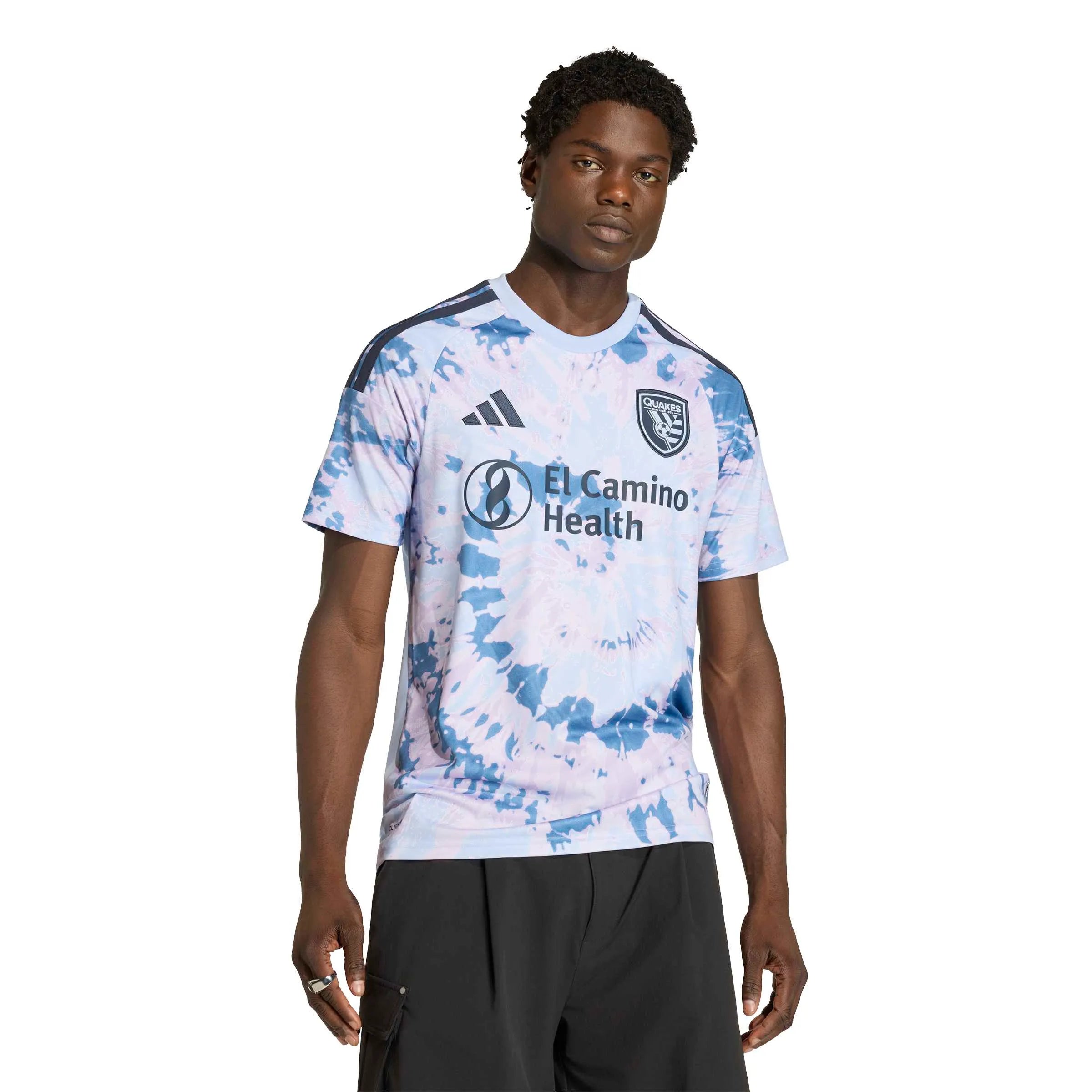 adidas 2026-27 San Jose Earthquakes Men's Stadium Away Soccer Jersey (Model - Front)