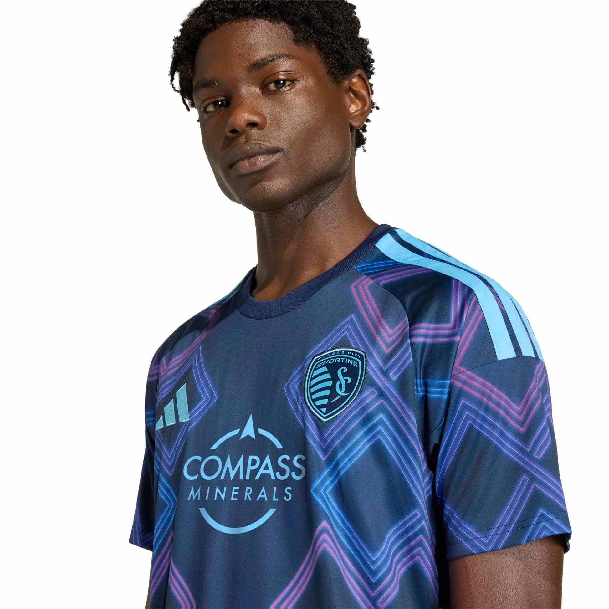 adidas 2026-27 Sporting Kansas City Men's Stadium Away Soccer Jersey (Detail 1)