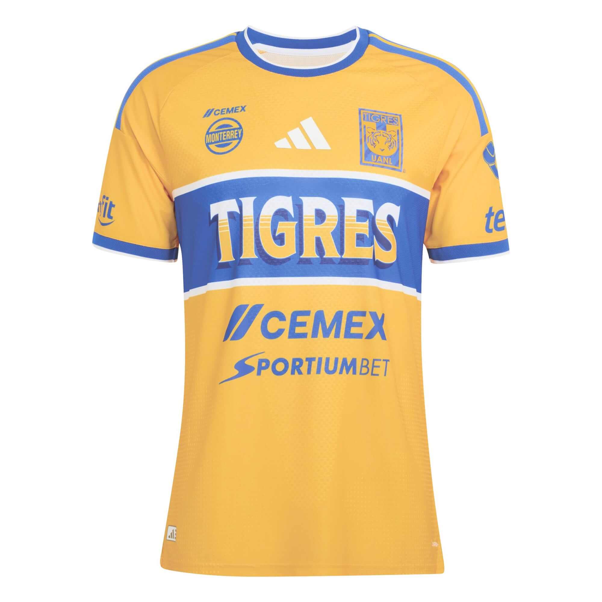 adidas 2026-27 Tigres Men's Authentic Home Soccer Jersey (Front)