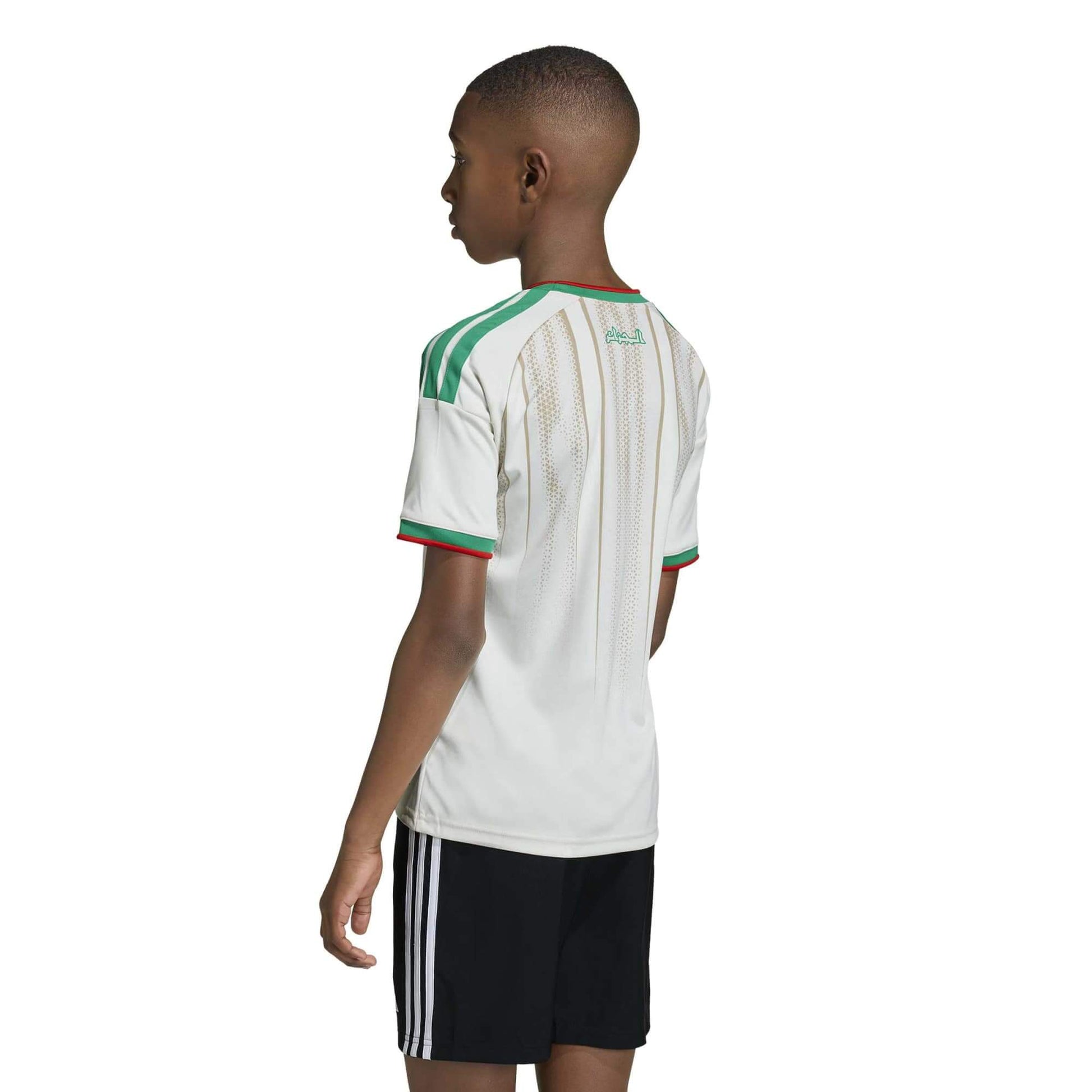 adidas 2026 Algeria Youth Stadium Home Soccer Jersey (Model - Back)