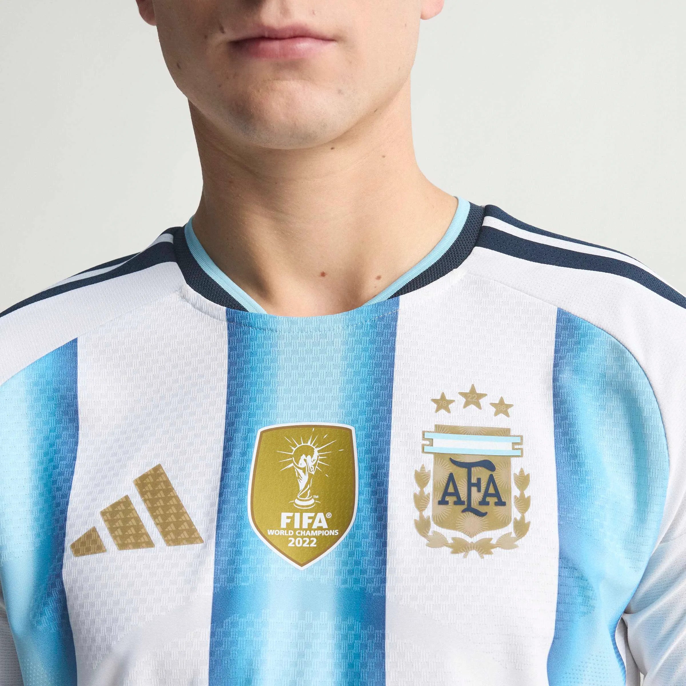 adidas 2026 Argentina Men's Authentic Home Long-Sleeve Soccer Jersey (Detail 3)