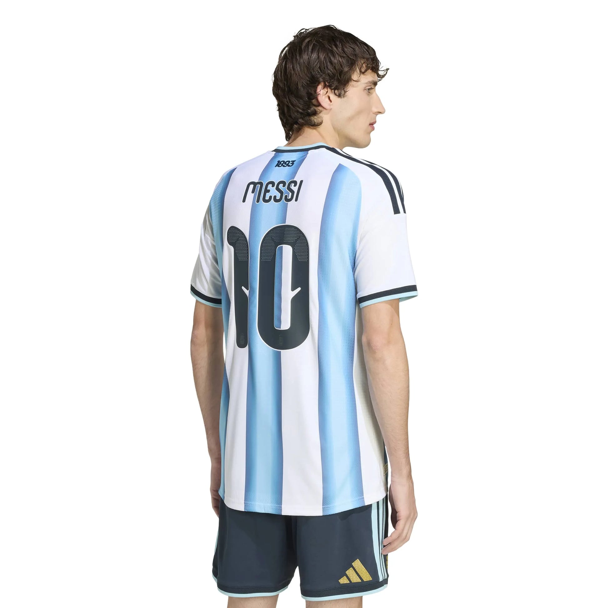 adidas 2026 Argentina Men's Authentic Home Messi #10 Soccer Jersey (Model - Back)