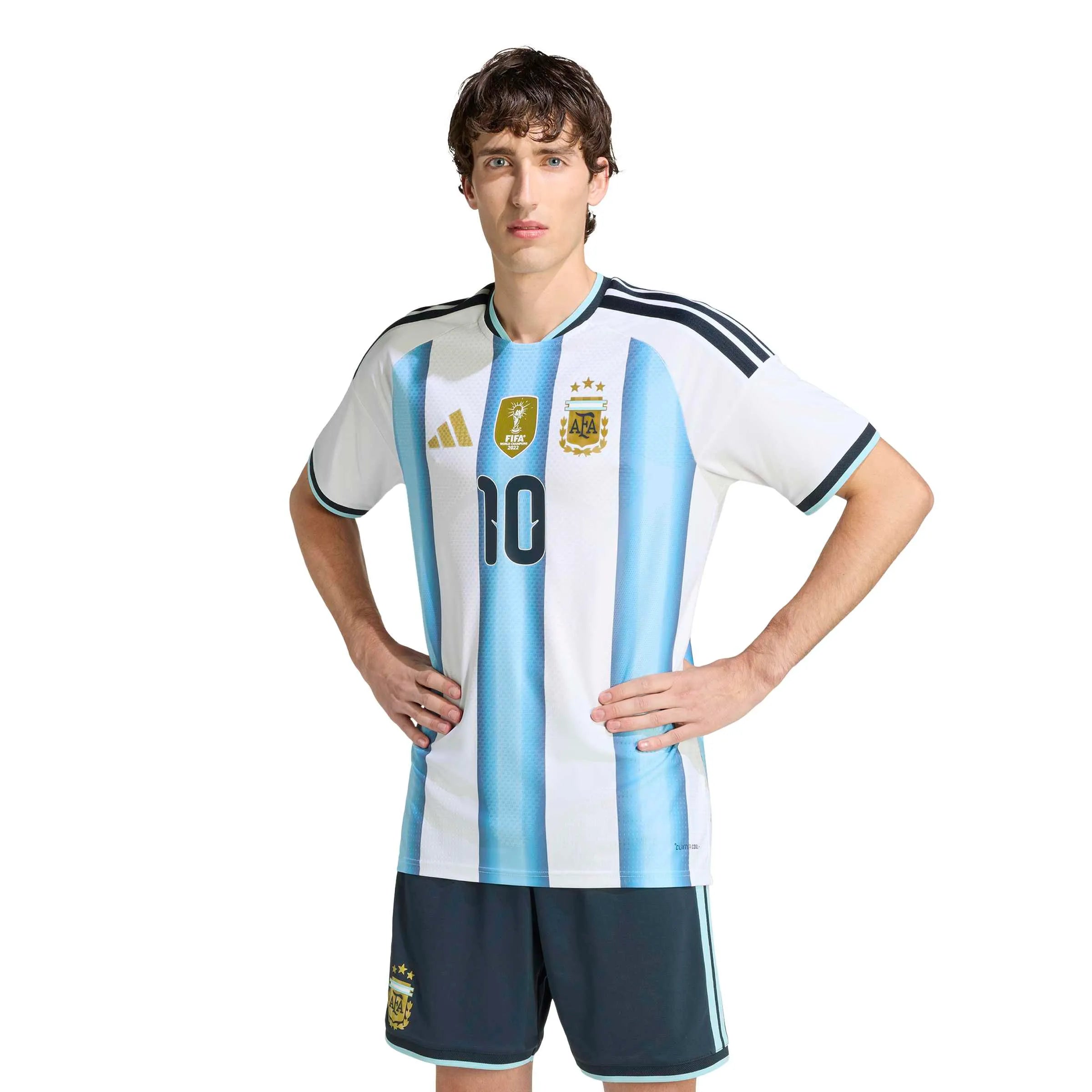 adidas 2026 Argentina Men's Authentic Home Messi #10 Soccer Jersey (Model - Front)