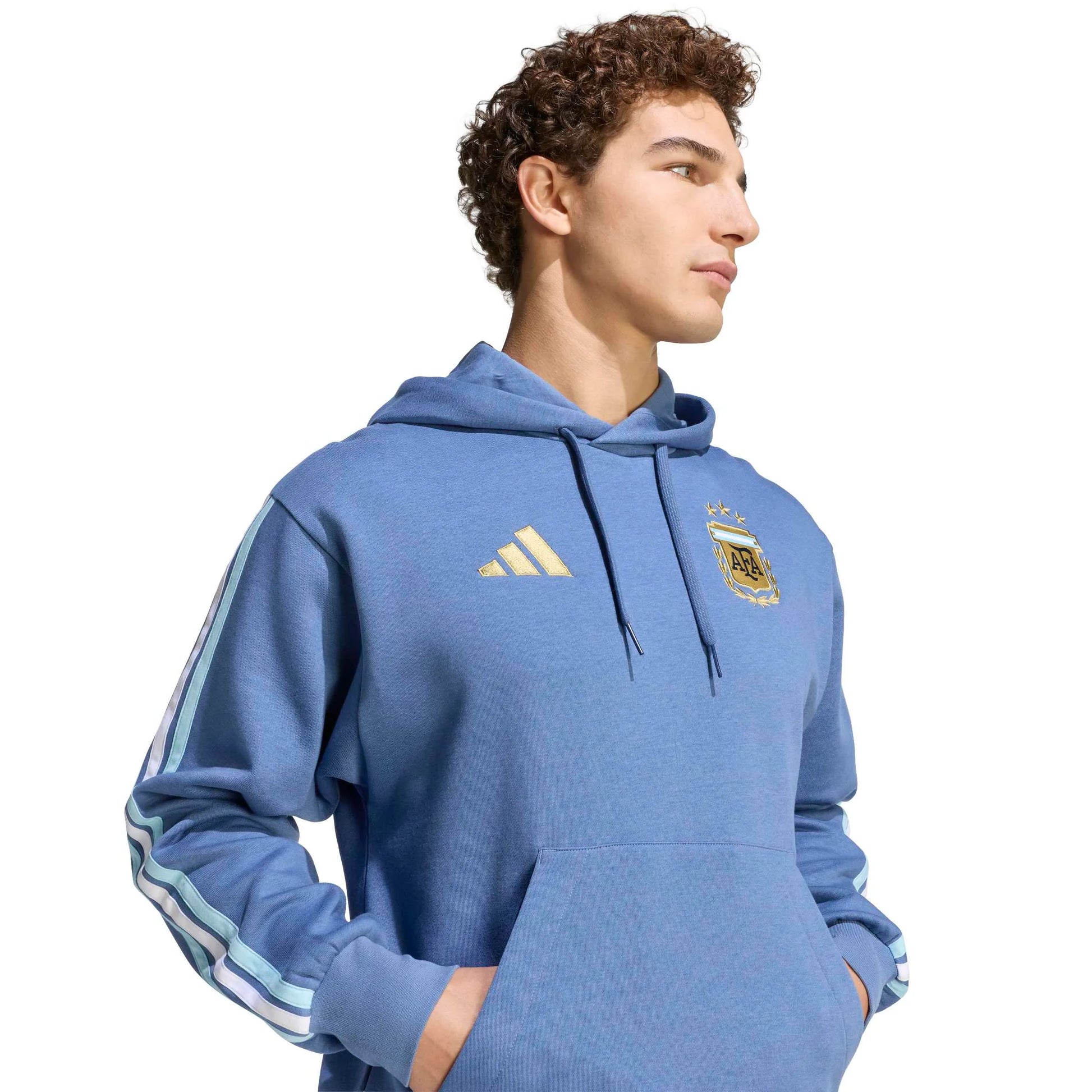 adidas 2026 Argentina Men's DNA Fleece Hoodie (Detail 1)