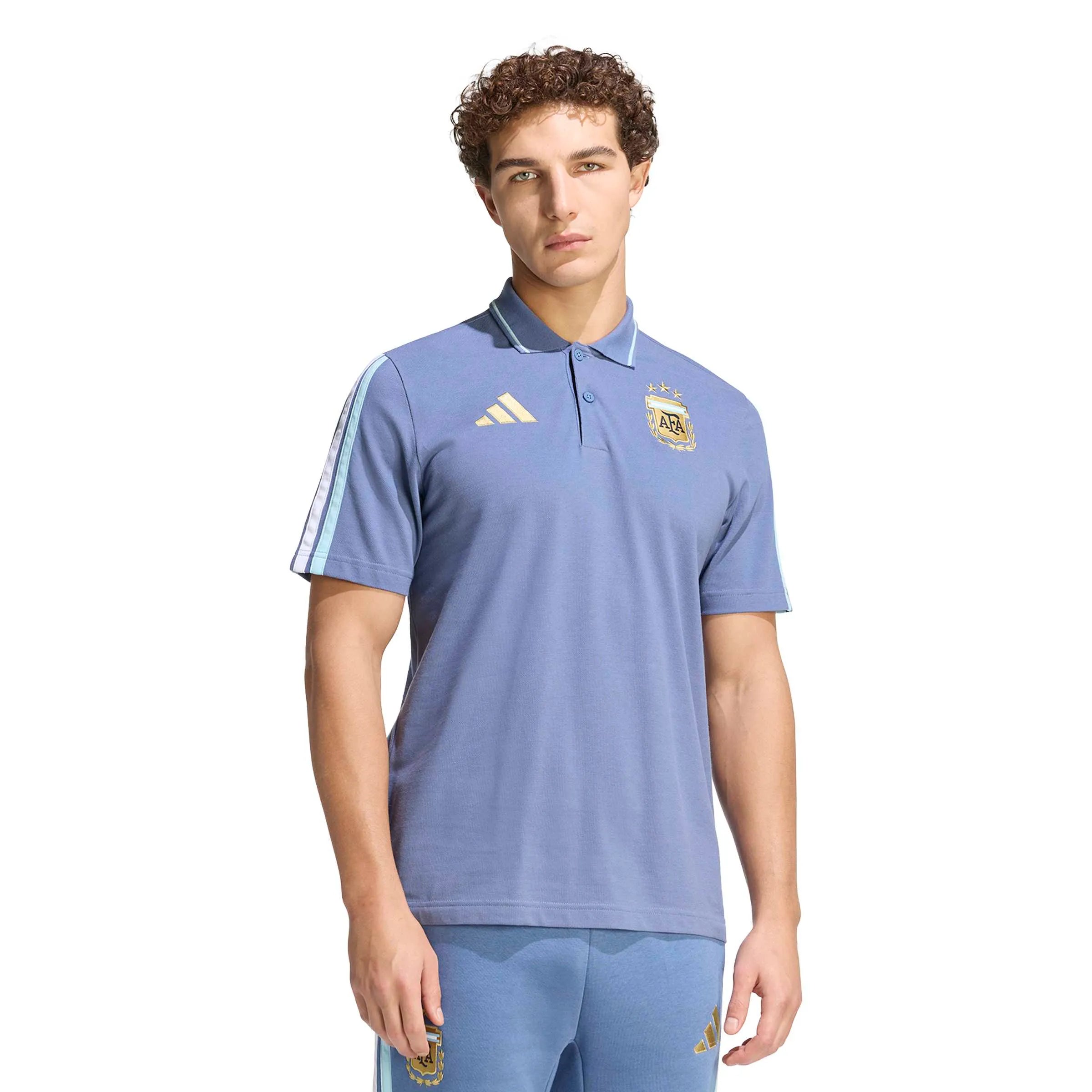 adidas 2026 Argentina Men's DNA Polo (Model - Front)