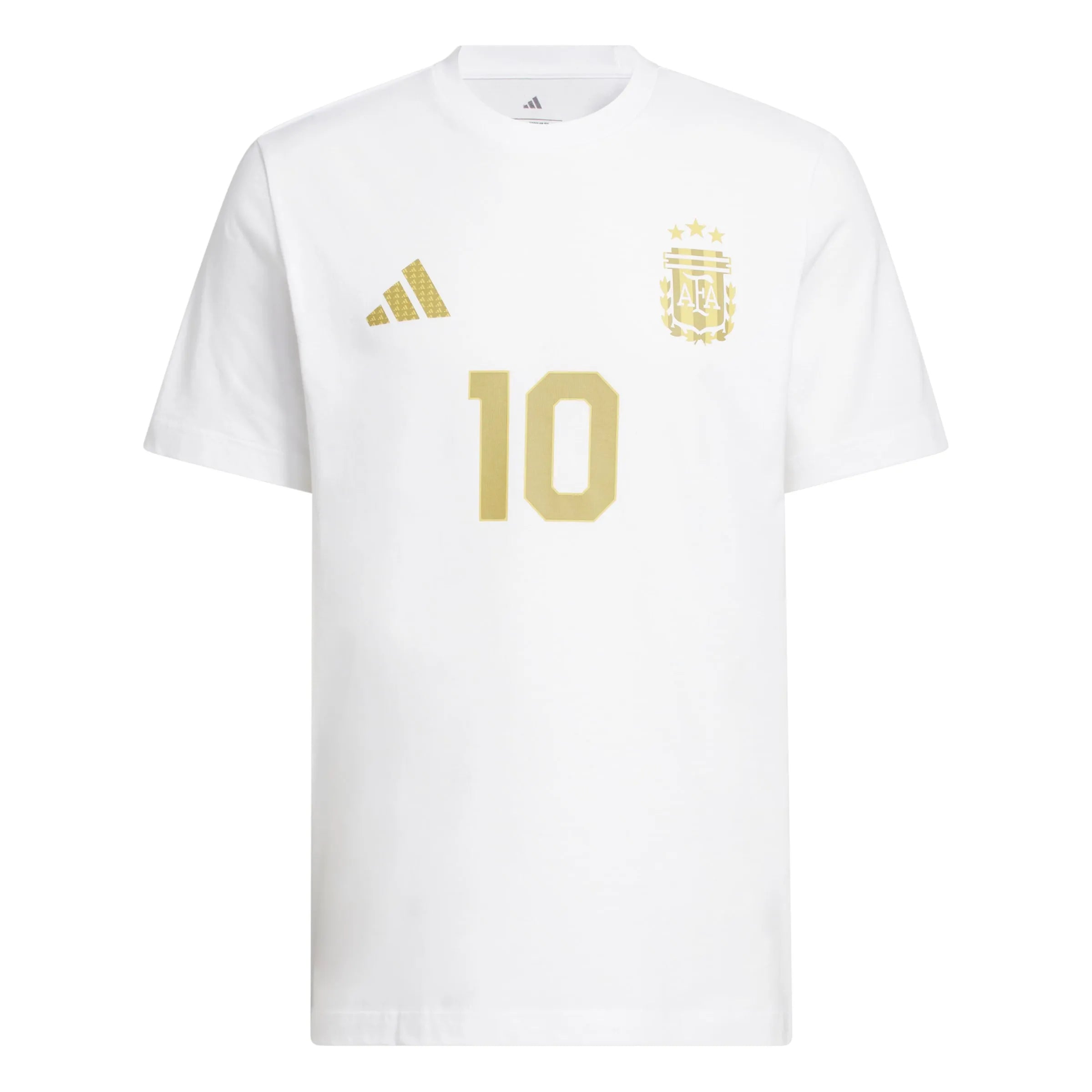 adidas 2026 Argentina Men's Messi Name And Number Tee White (Front)