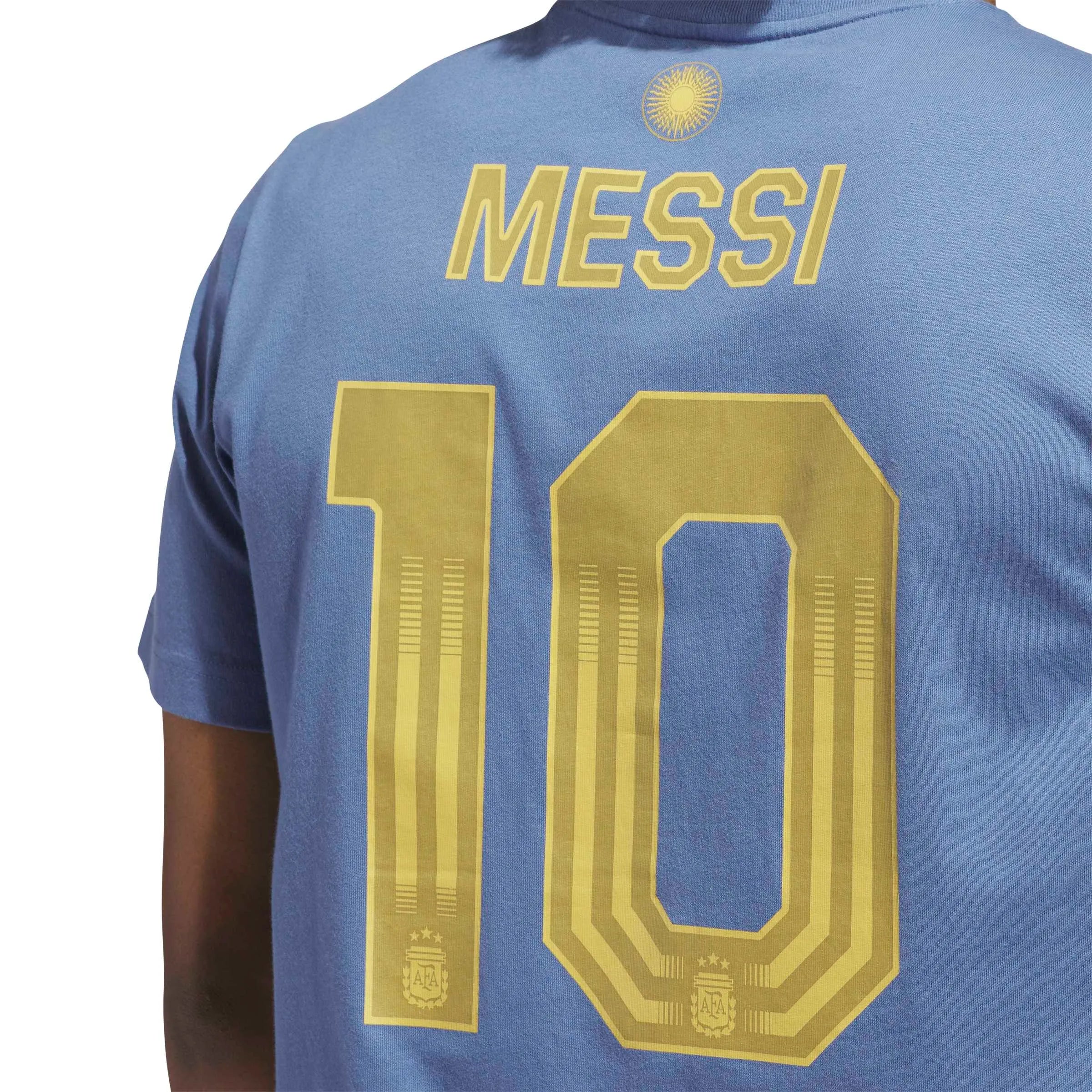 adidas 2026 Argentina Men's Messi Name And Number Tee (Detail 2)
