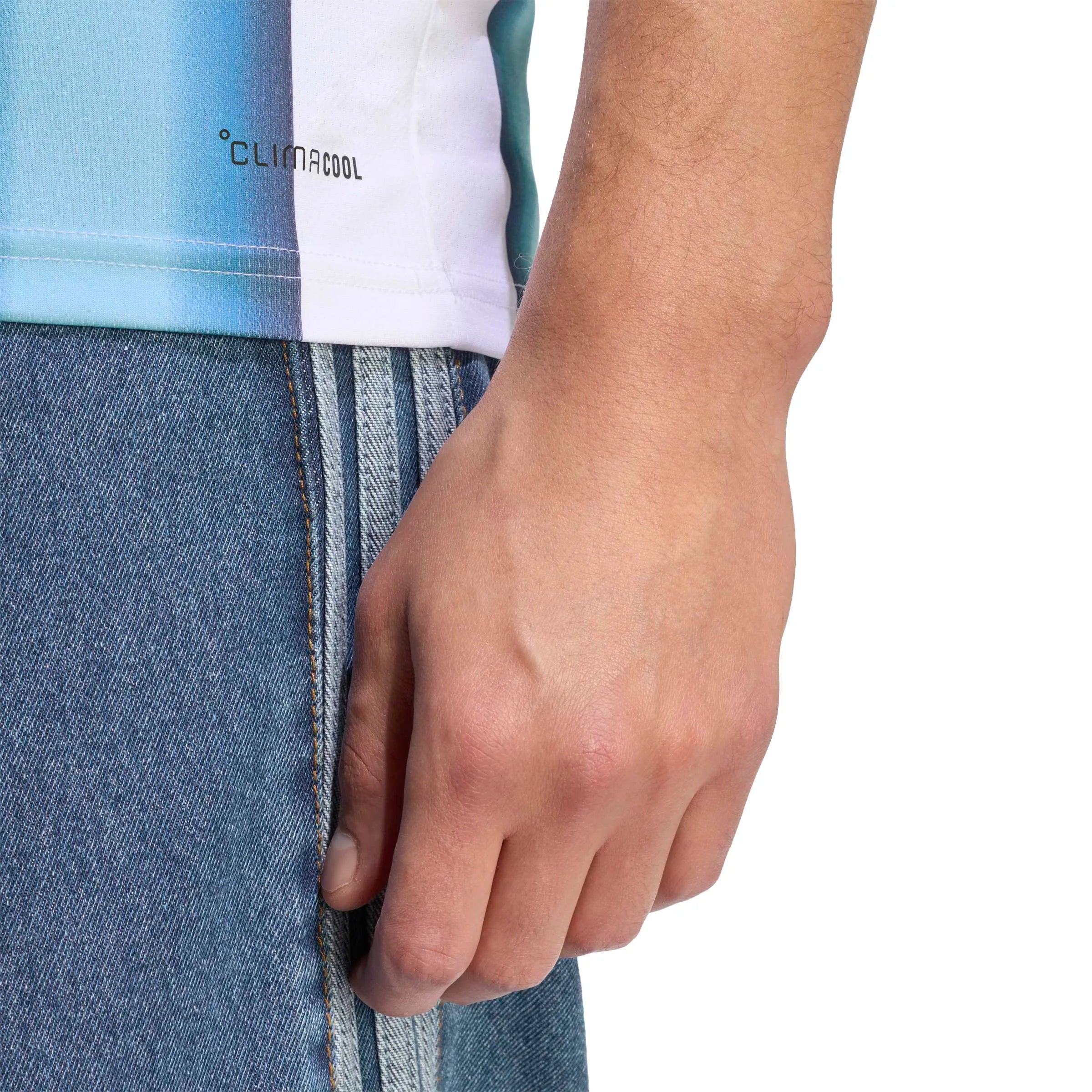 adidas 2026 Argentina Men's Stadium Home Messi #10 Soccer Jersey (Detail 2)