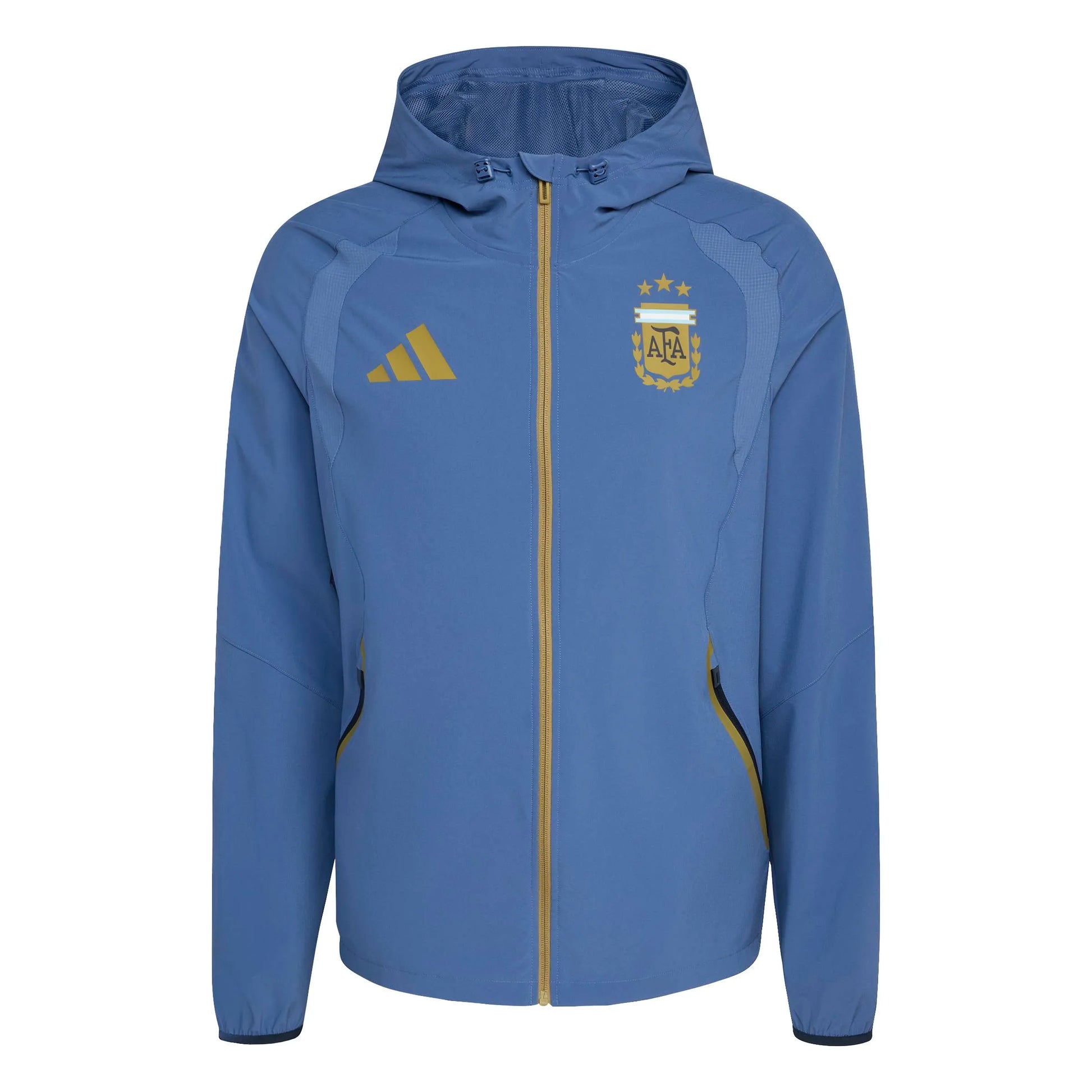 adidas 2026 Argentina Men's Tiro Travel Full Zip Windbreaker (Front)