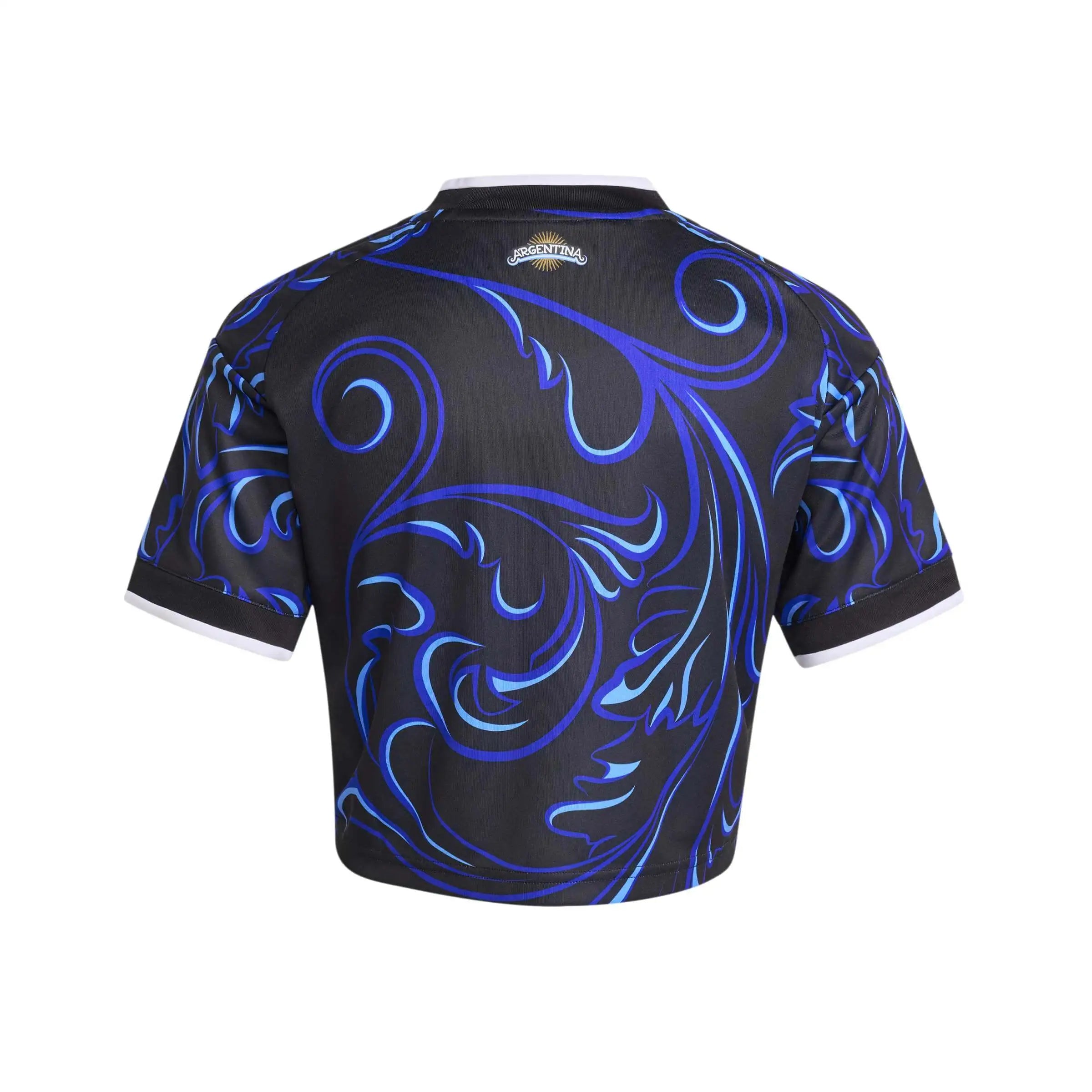 adidas 2026 Argentina Women's Stadium Away Cropped Soccer Jersey (Back)