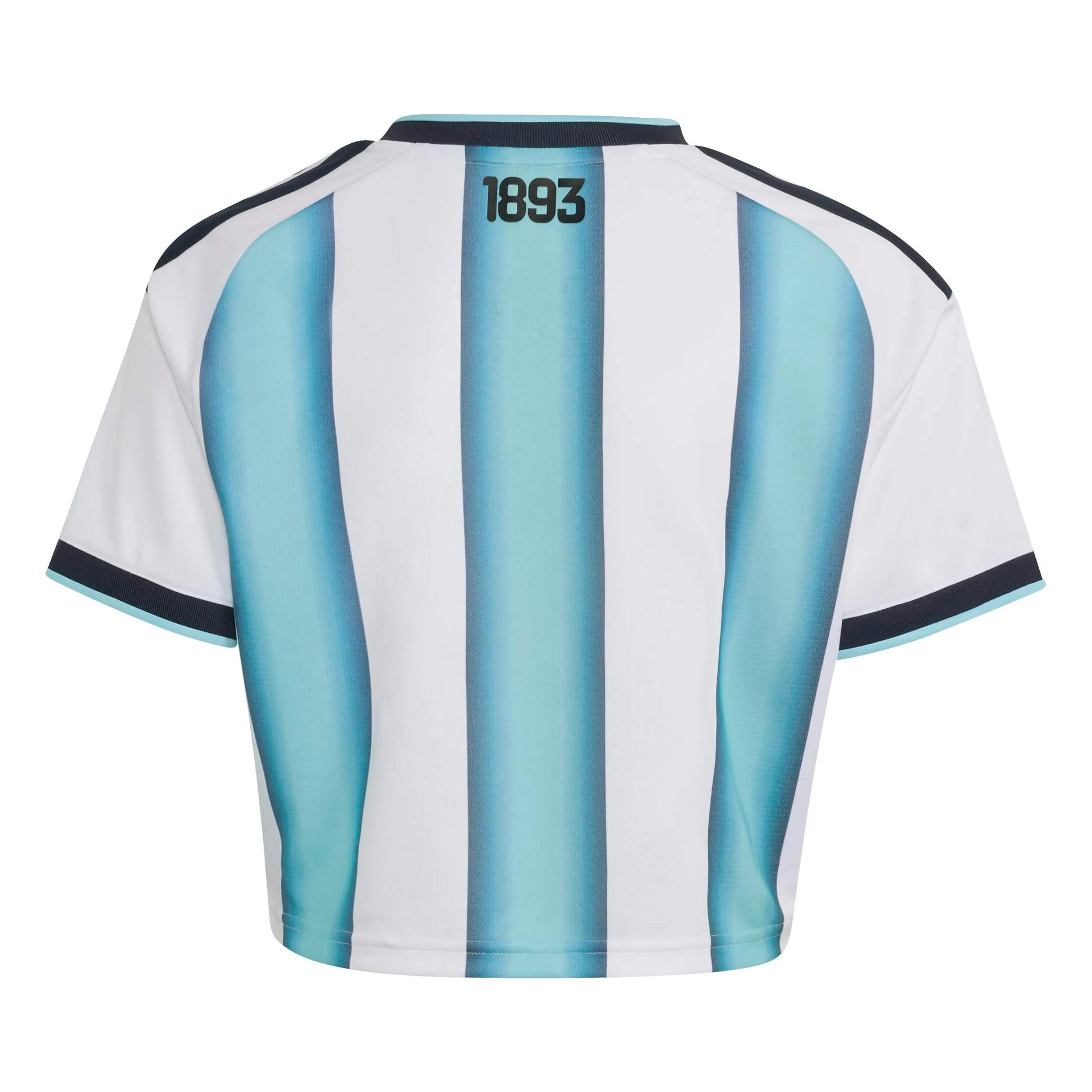 adidas 2026 Argentina Women's Stadium Home Cropped Soccer Jersey (Back)