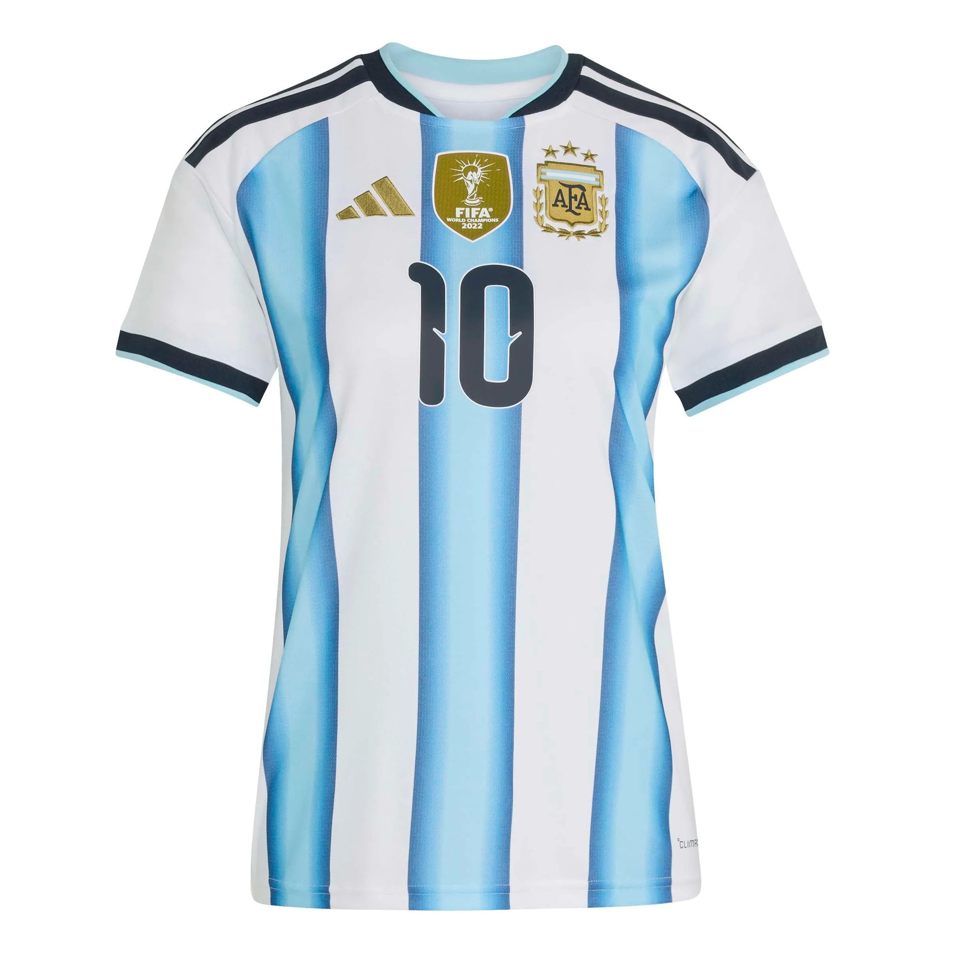 adidas 2026 Argentina Women's Stadium Home Messi #10 Soccer Jersey (Front)