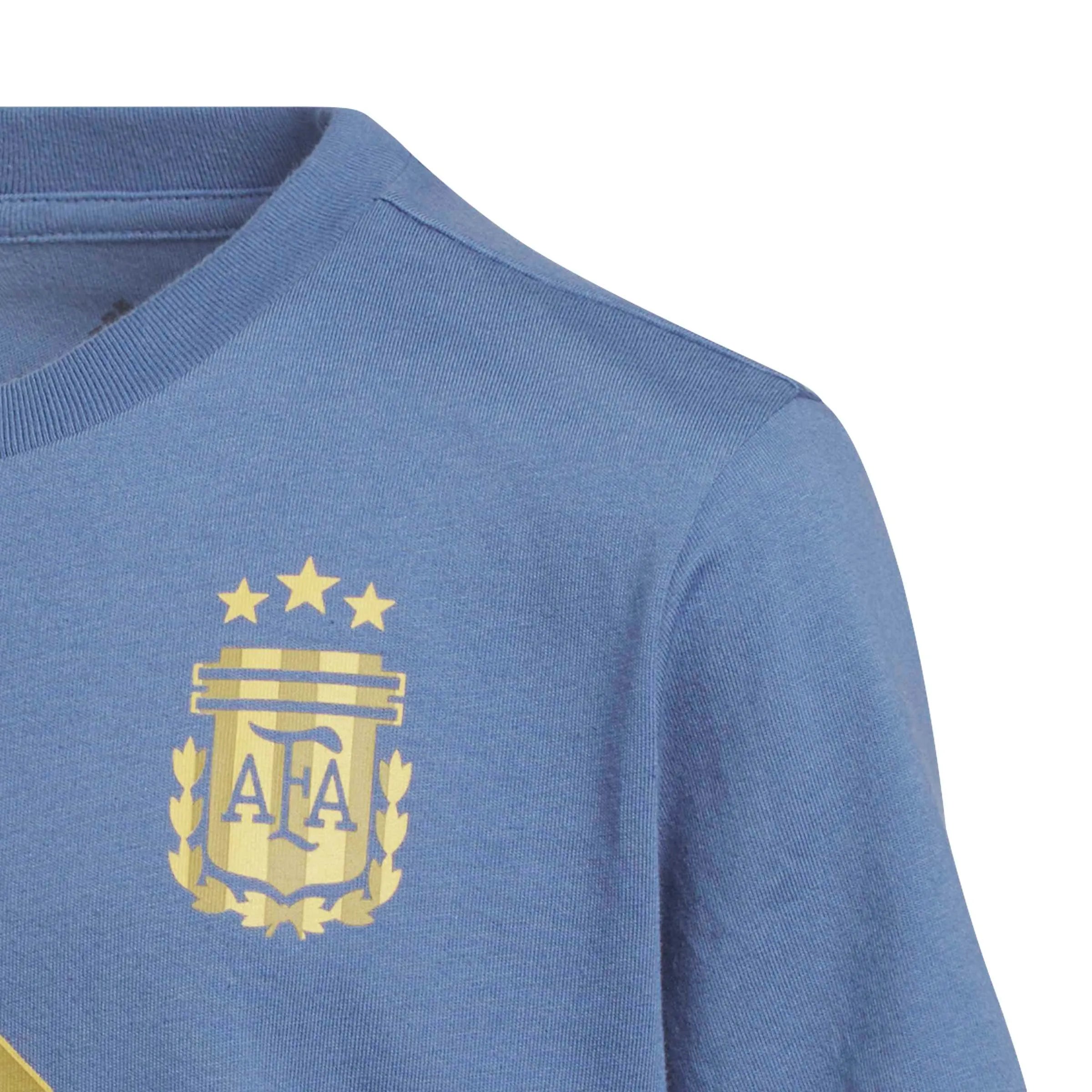 adidas 2026 Argentina Youth Messi Name And Number Tee Crew Blue (Detail 1)
