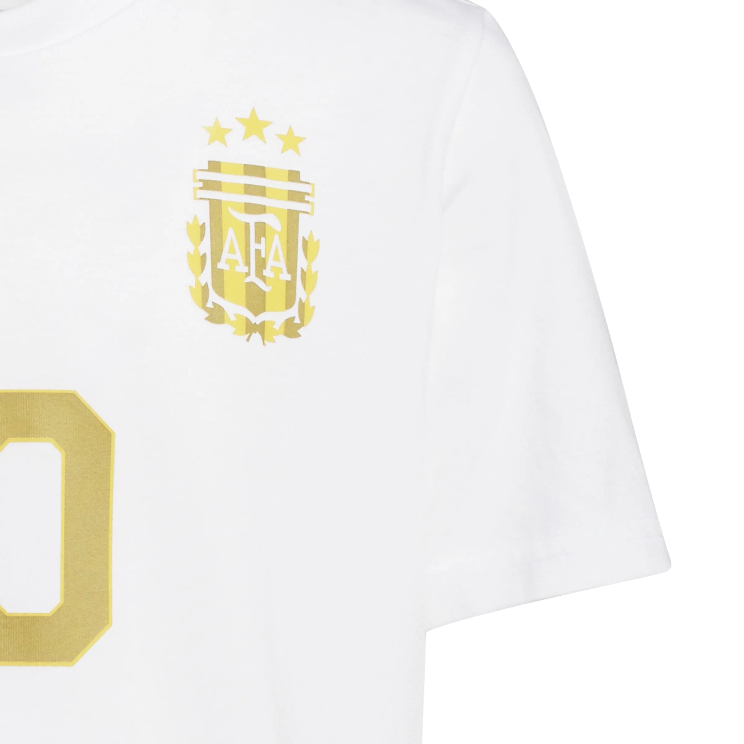 adidas 2026 Argentina Youth Messi Name And Number Tee White (Detail 2)