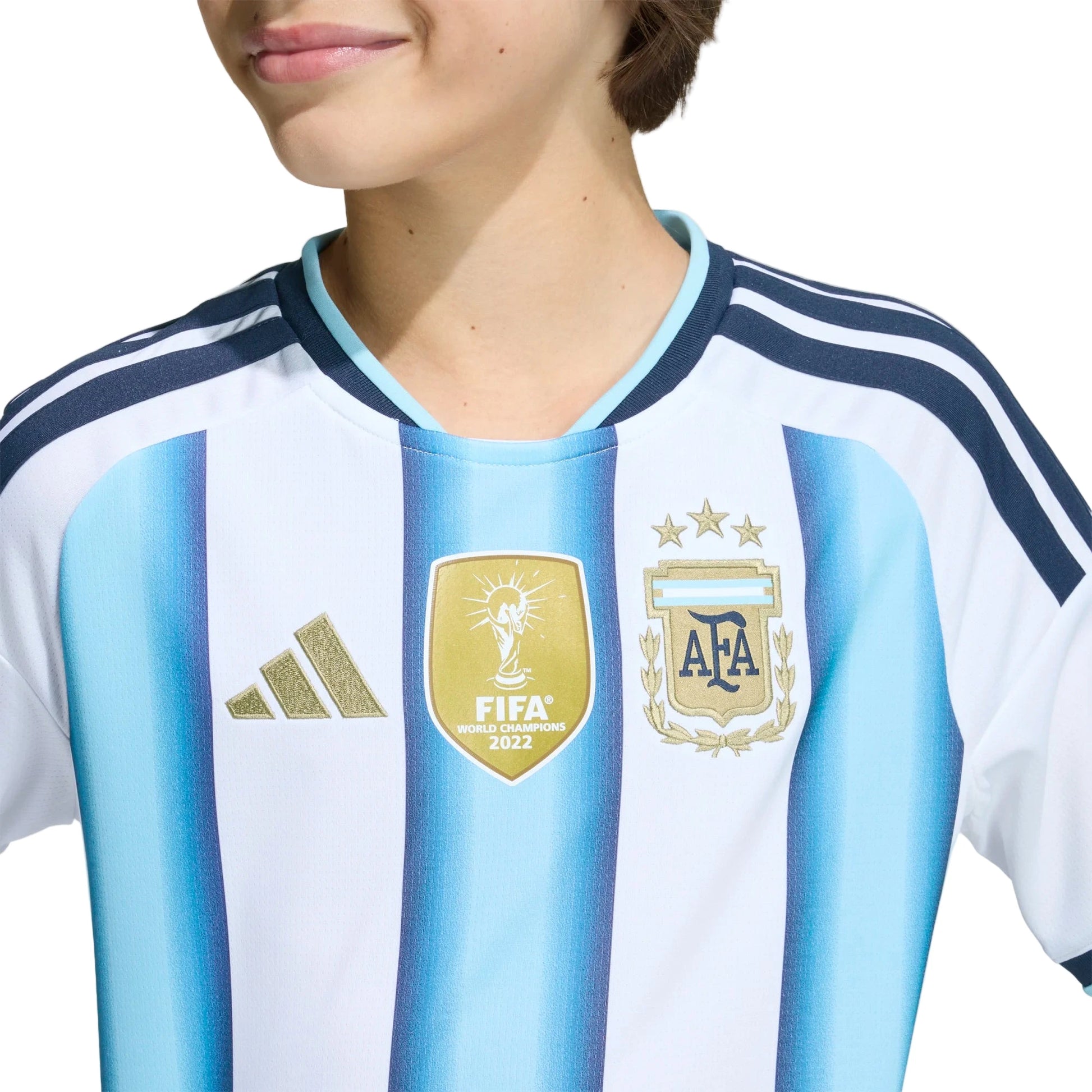 adidas 2026 Argentina Youth Stadium Home Soccer Jersey (Detail 1)