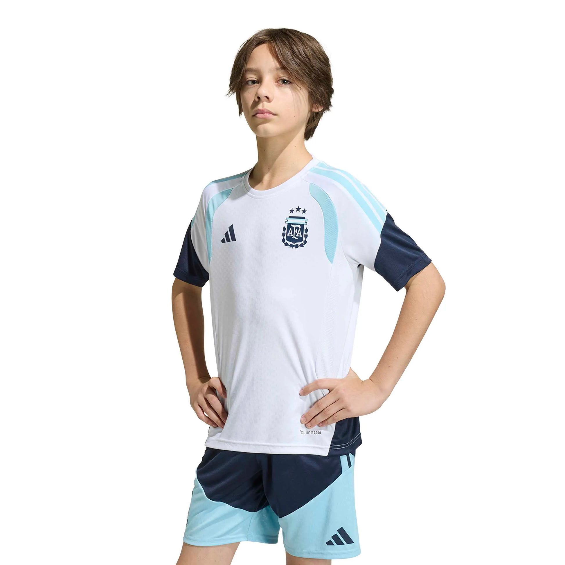 adidas 2026 Argentina Youth Training Soccer Jersey (Model - Front)