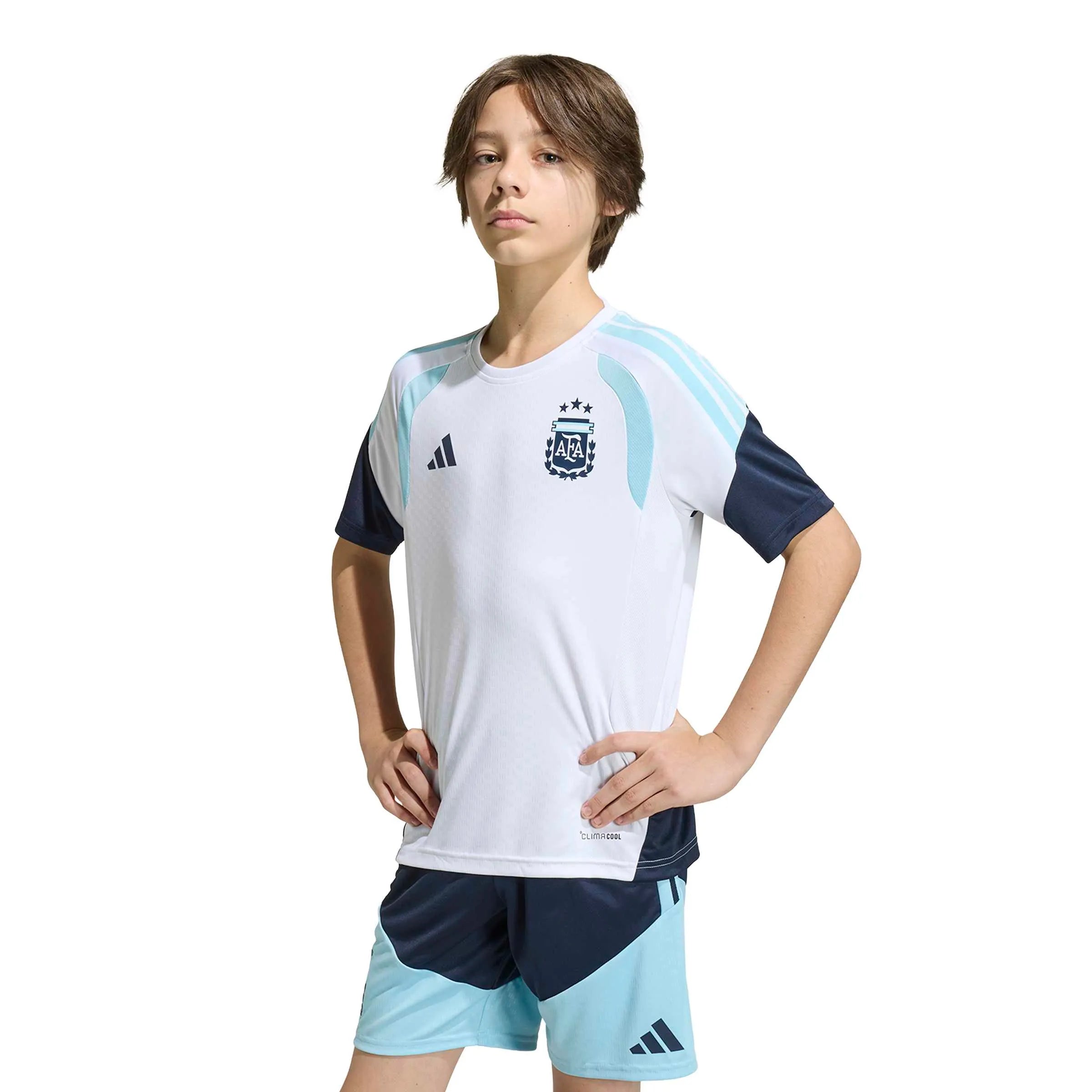 adidas 2026 Argentina Youth Training Soccer Jersey (Model - Front)