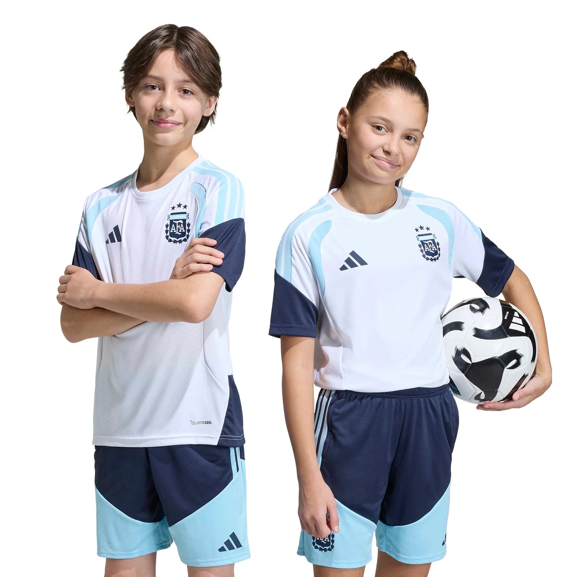 adidas 2026 Argentina Youth Training Soccer Jersey (Models - Front)