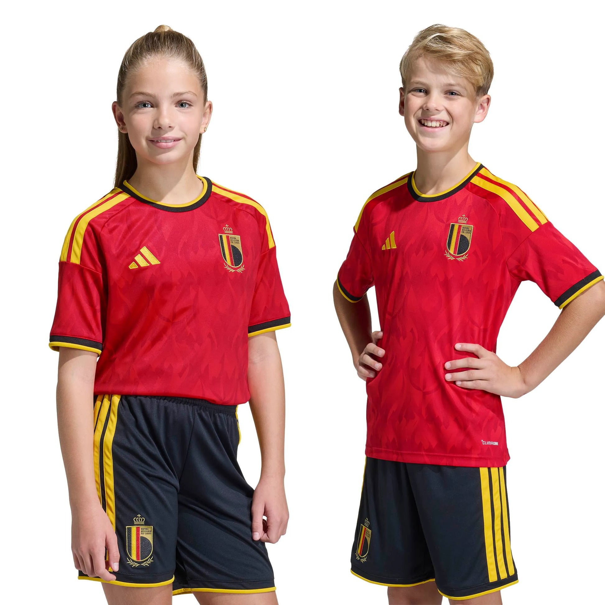 adidas 2026 Belgium Youth Stadium Home Soccer Jersey (Models - Front)
