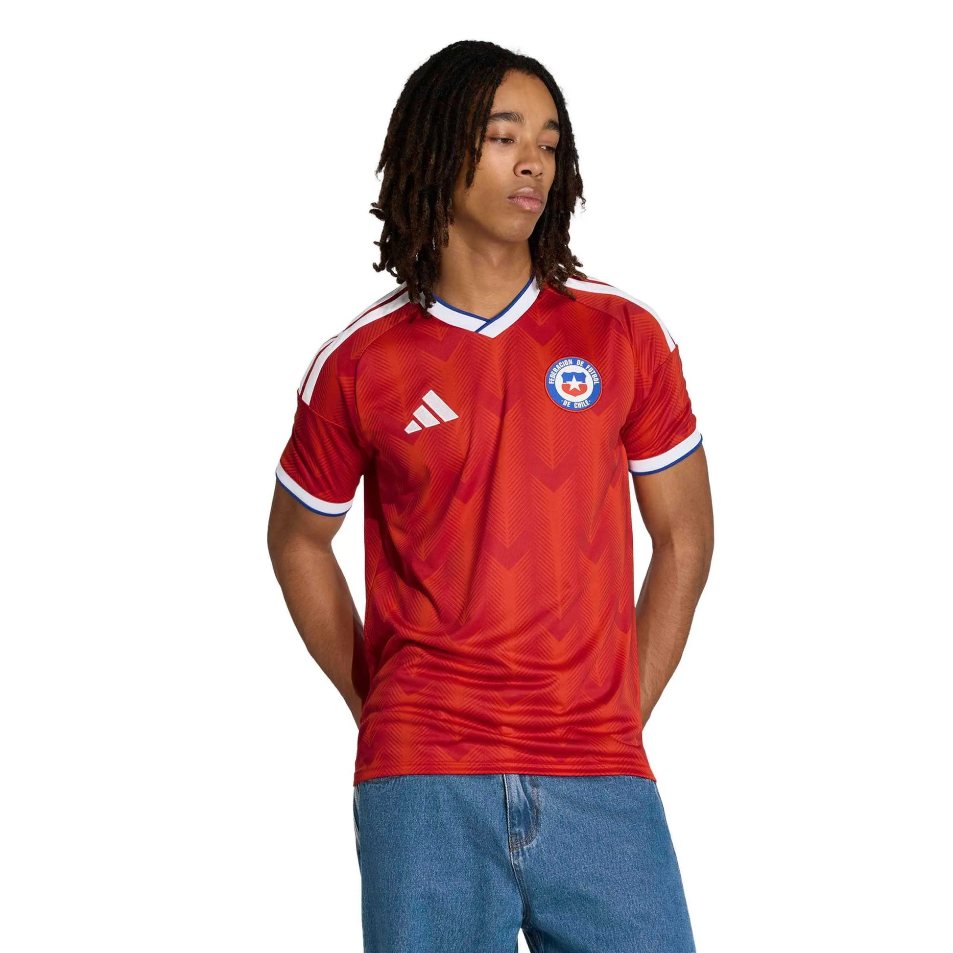 adidas 2026 Chile Men's Stadium Home Soccer Jersey (Model - Front)