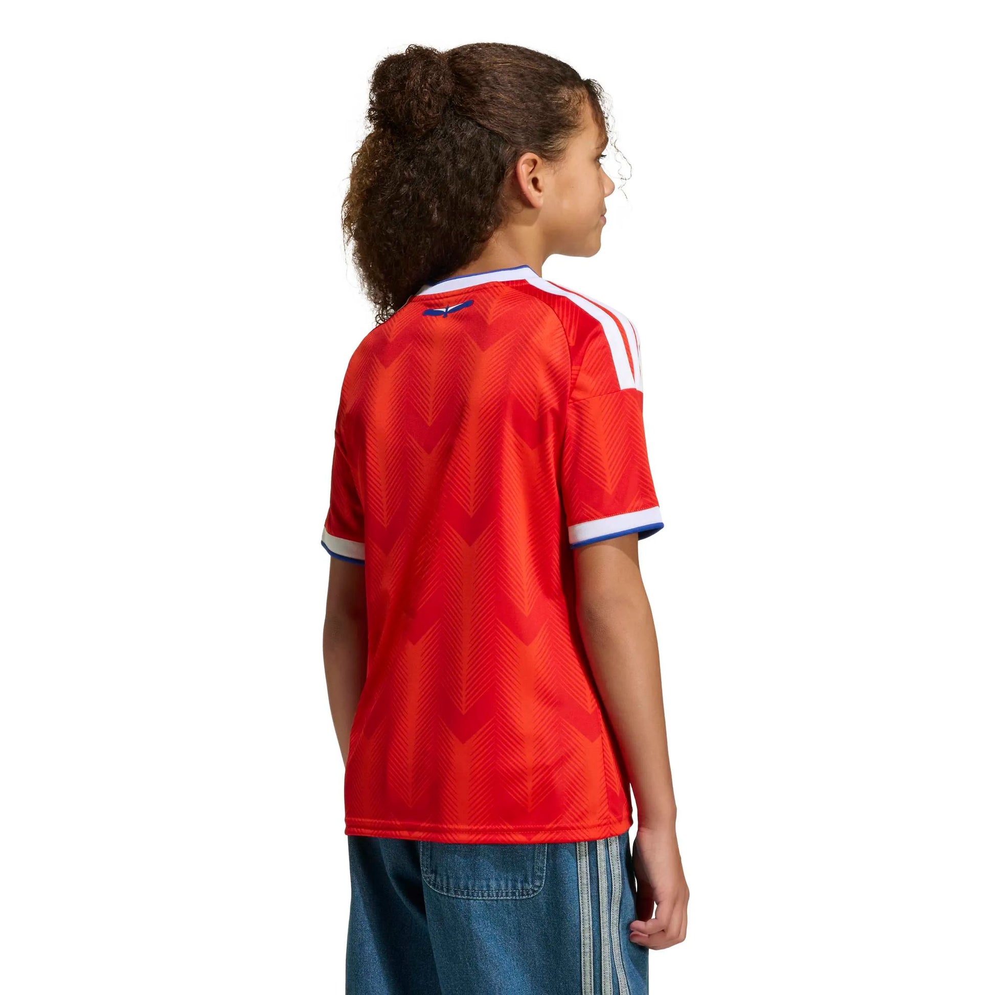 adidas 2026 Chile Youth Stadium Home Soccer Jersey (Model - Back)