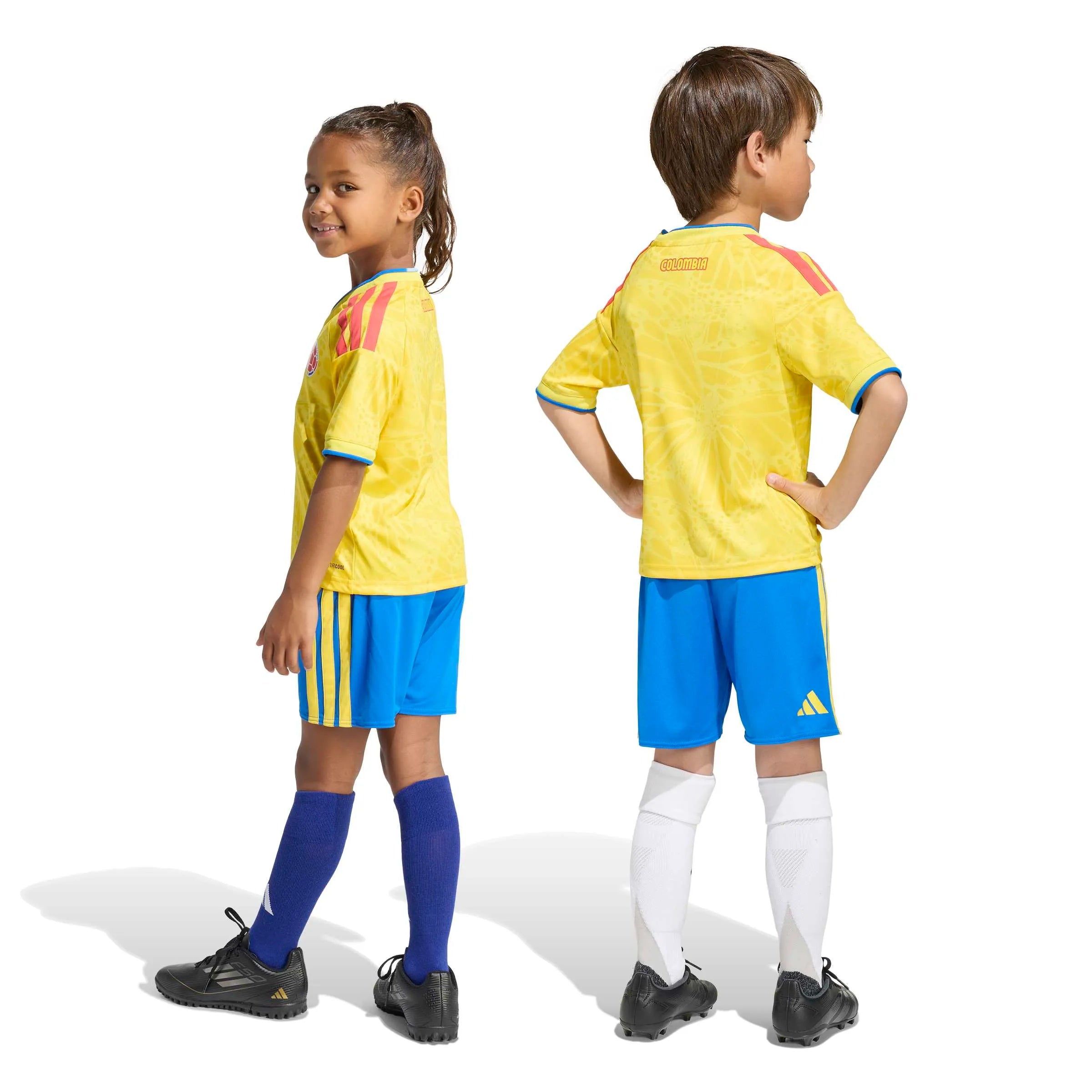 adidas 2026 Colombia Kid's Home Mini Kit (Models - Back)
