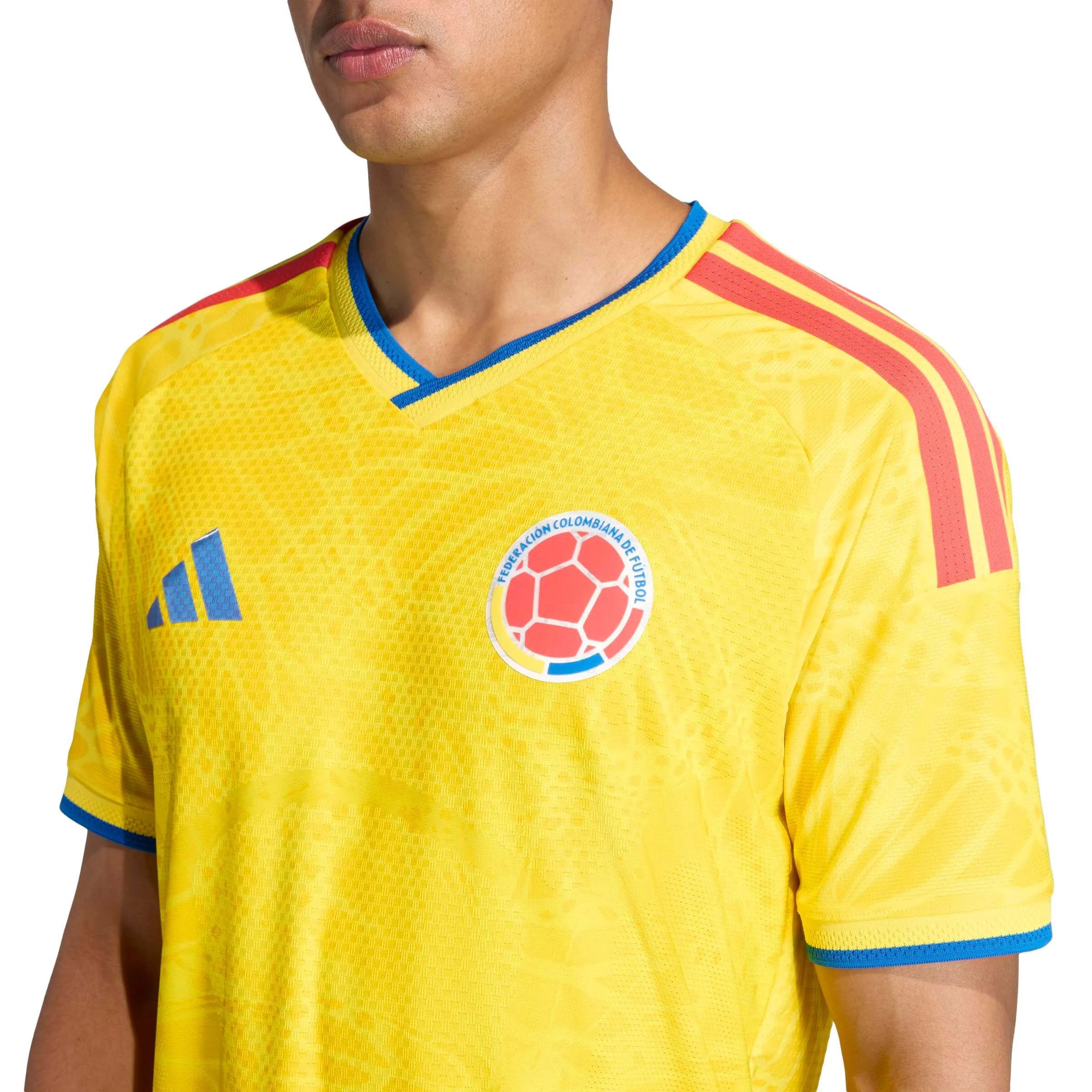 adidas 2026 Colombia Men's Authentic Home Soccer Jersey (Detail 1)