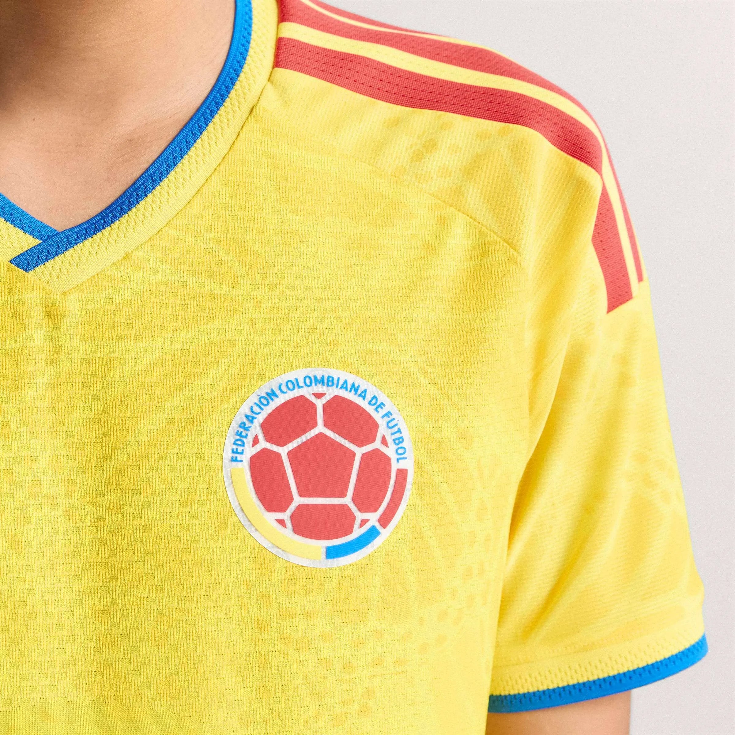 adidas 2026 Colombia Men's Authentic Home Soccer Jersey (Detail 5)