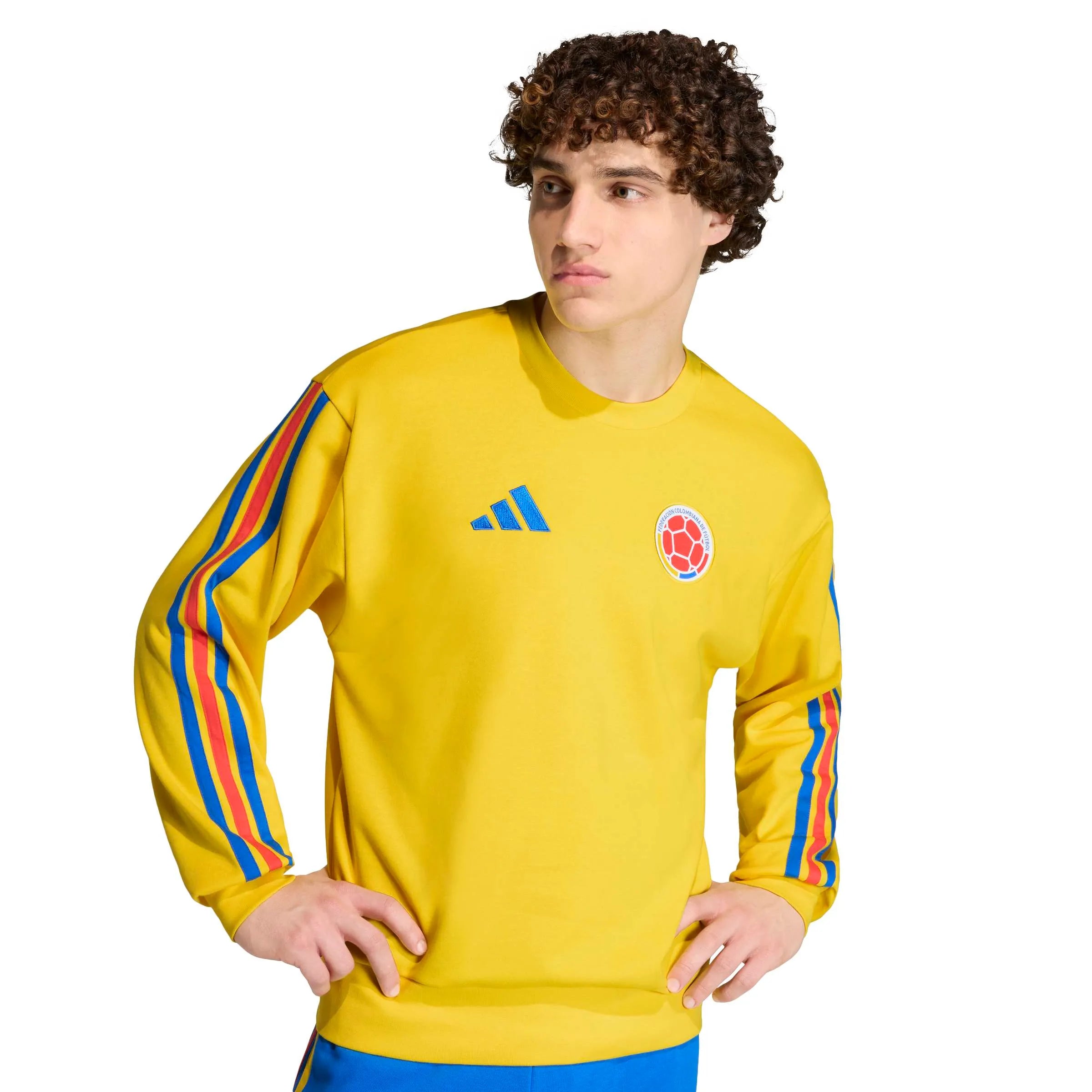 adidas 2026 Colombia Men's DNA Crew Sweatshirt (Detail 1)