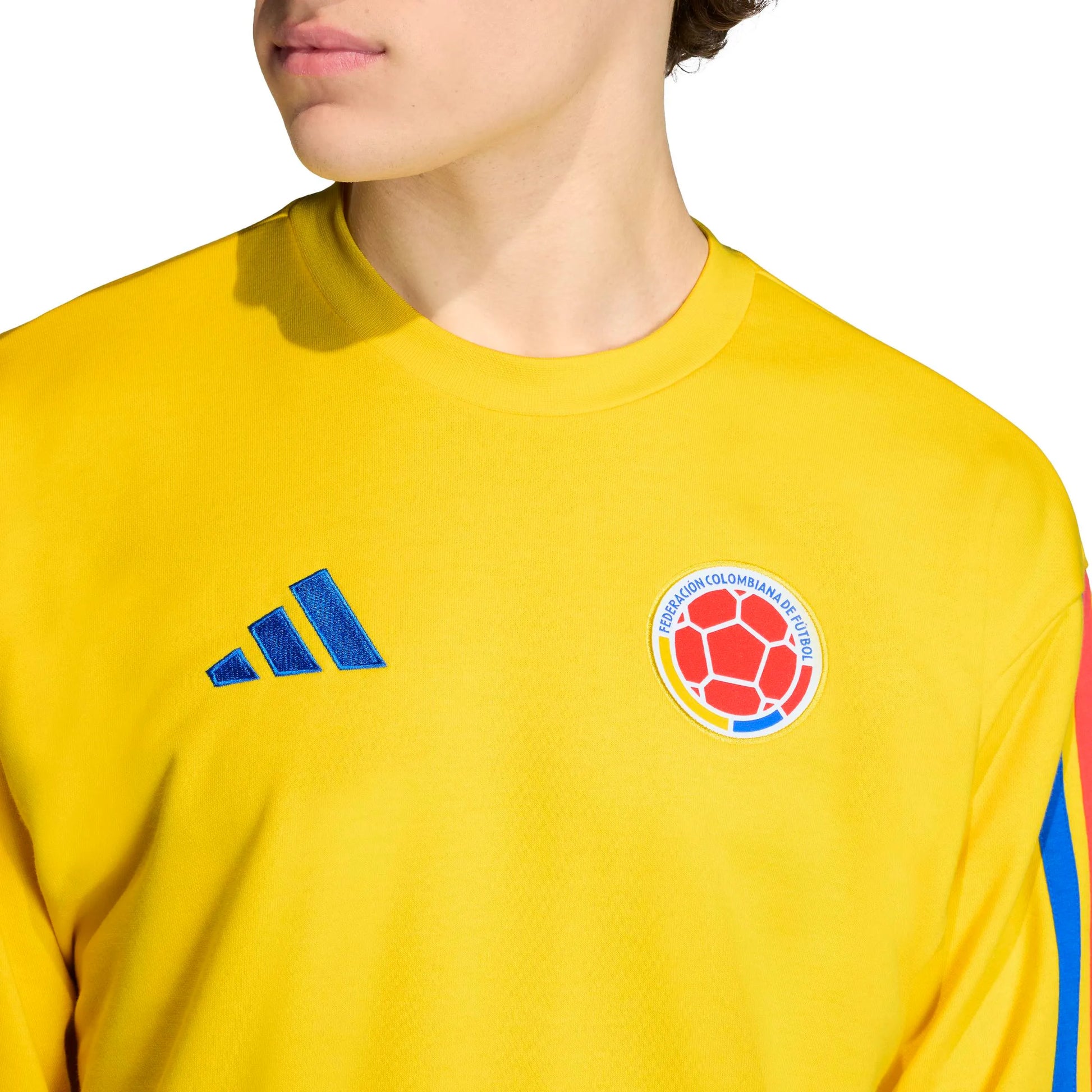 adidas 2026 Colombia Men's DNA Crew Sweatshirt (Detail 2)