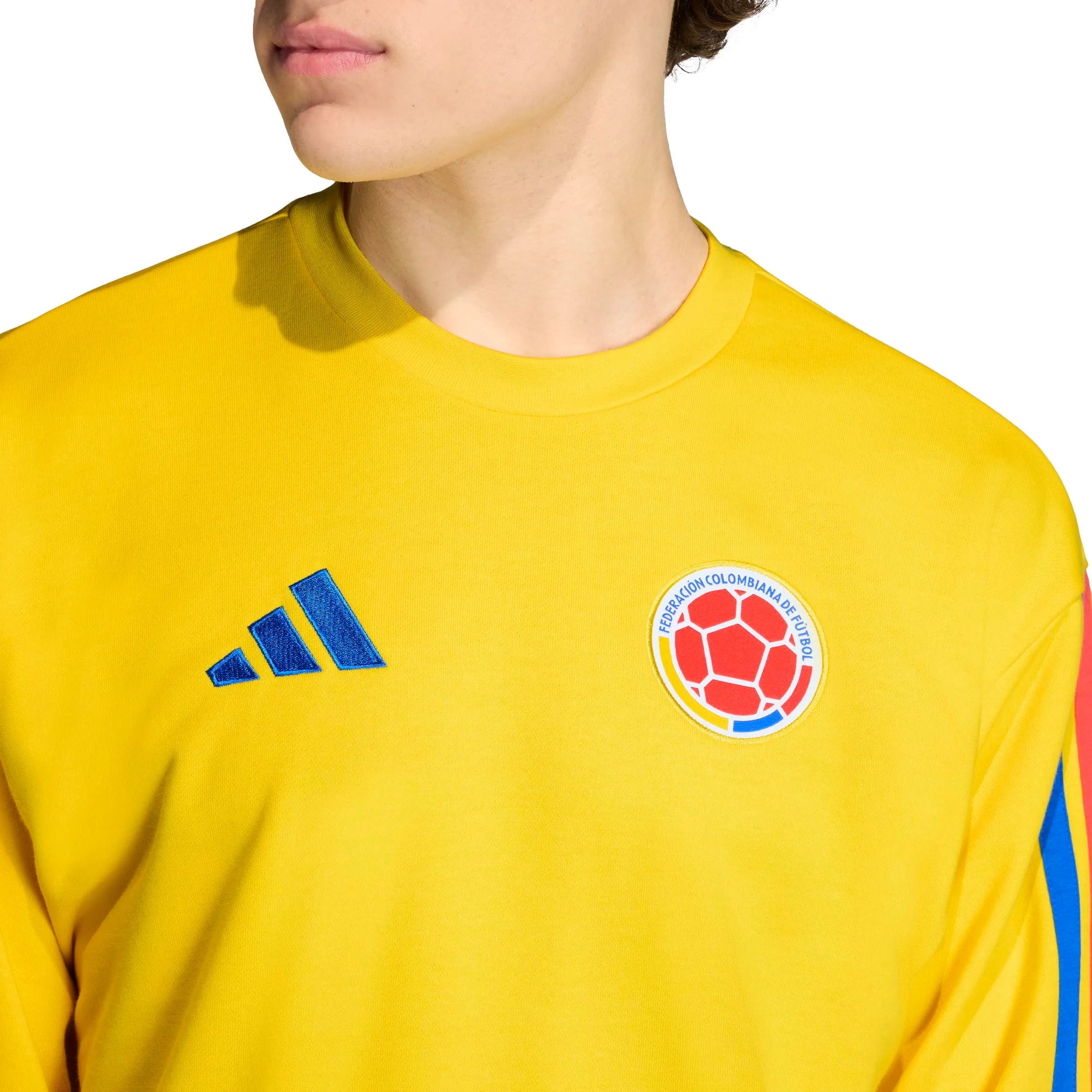 adidas 2026 Colombia Men's DNA Crew Sweatshirt (Detail 2)