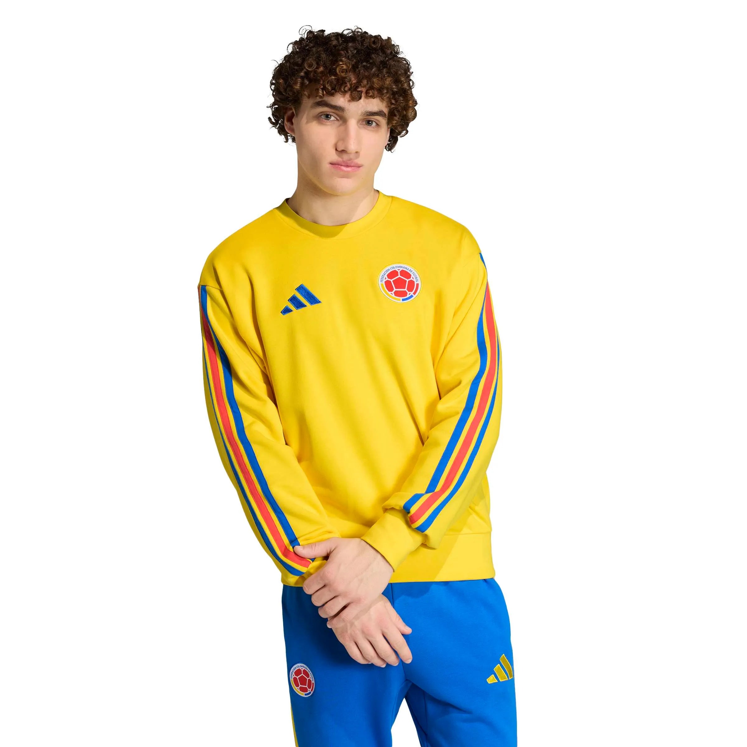 adidas 2026 Colombia Men's DNA Crew Sweatshirt (Model - Front)