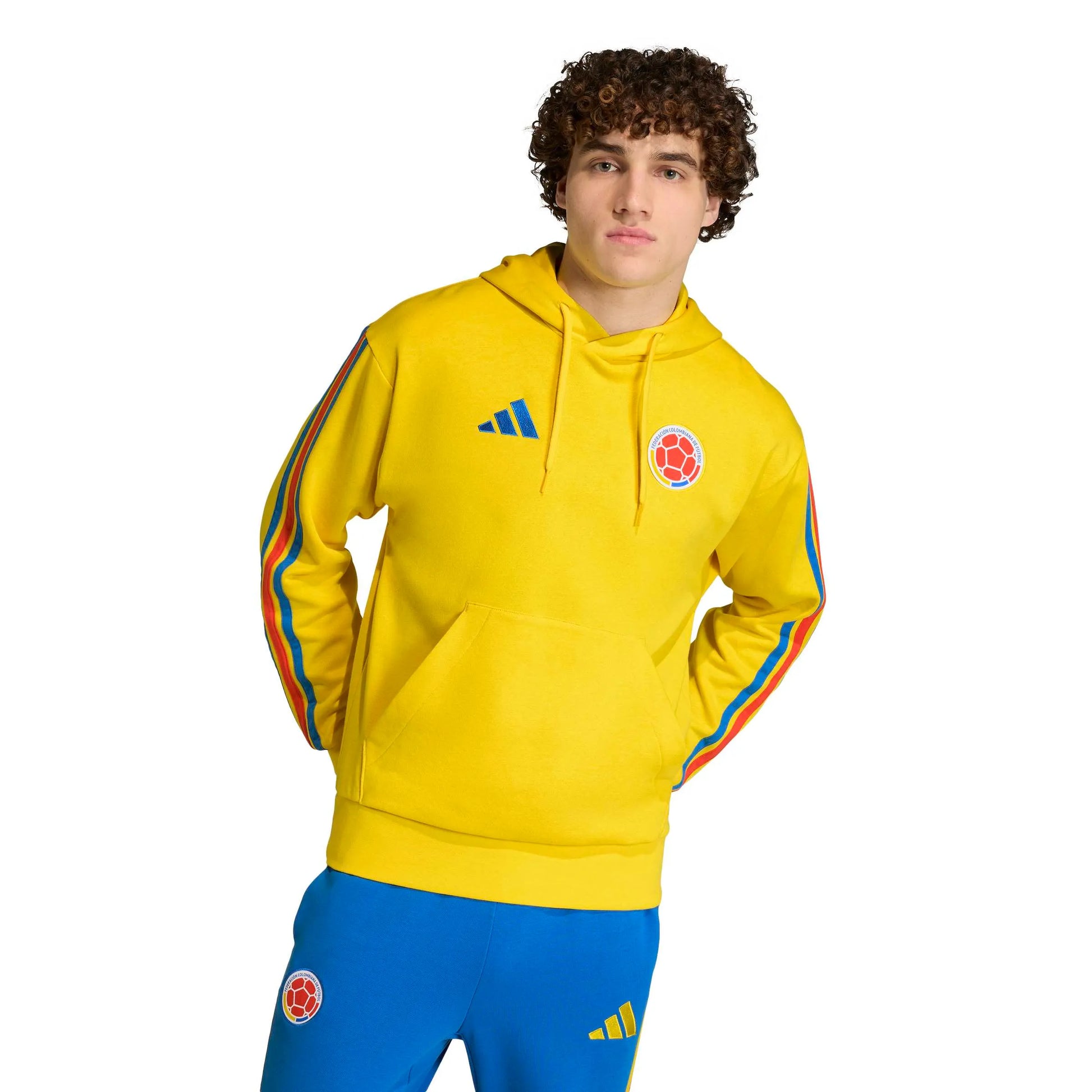 adidas 2026 Colombia Men's DNA Fleece Hoodie (Model - Front)