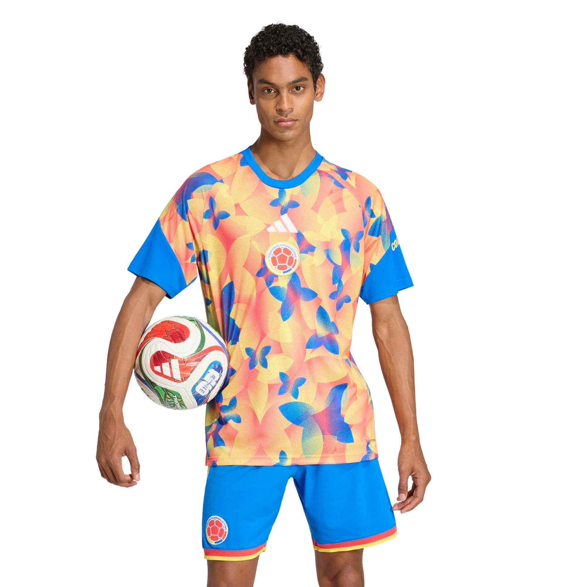 adidas 2026 Colombia Men's Pre-Match Soccer Jersey (Model - Front)