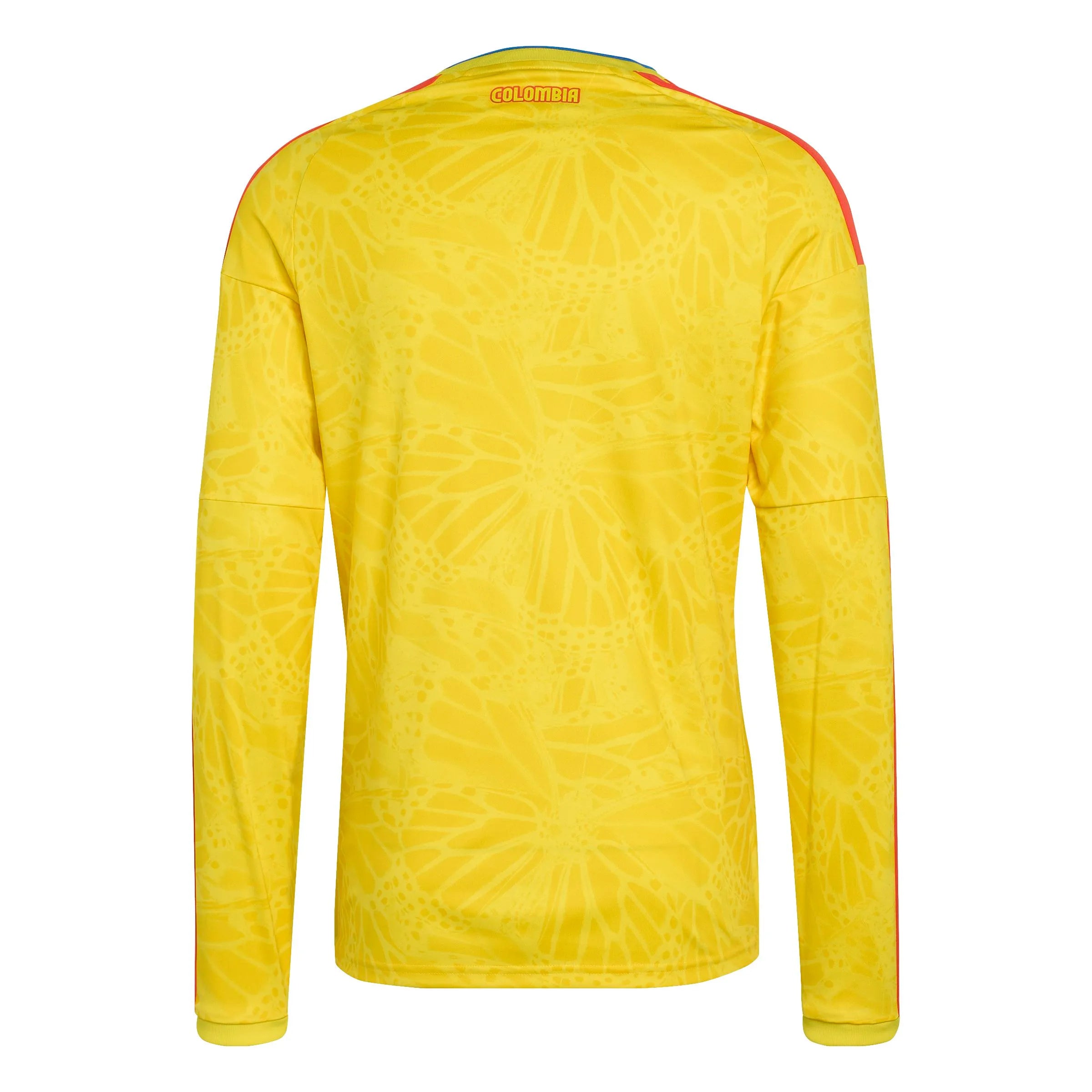 adidas 2026 Colombia Men's Stadium Home Long-Sleeve Soccer Jersey (Back)