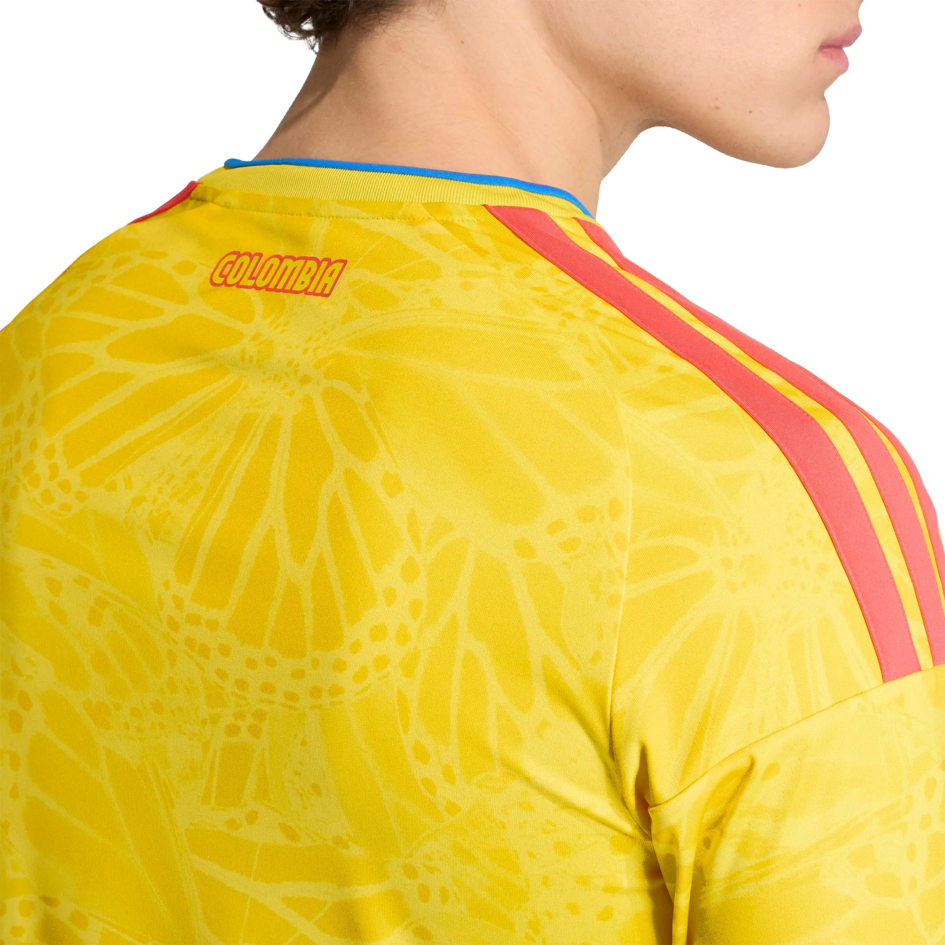 adidas 2026 Colombia Men's Stadium Home Long-Sleeve Soccer Jersey (Detail 2)