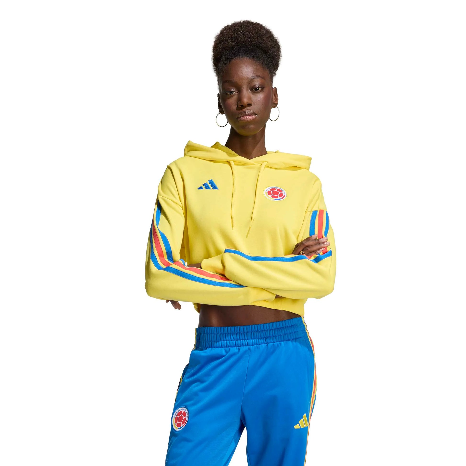 adidas 2026 Colombia Women's DNA Hoodie (Model - Front)
