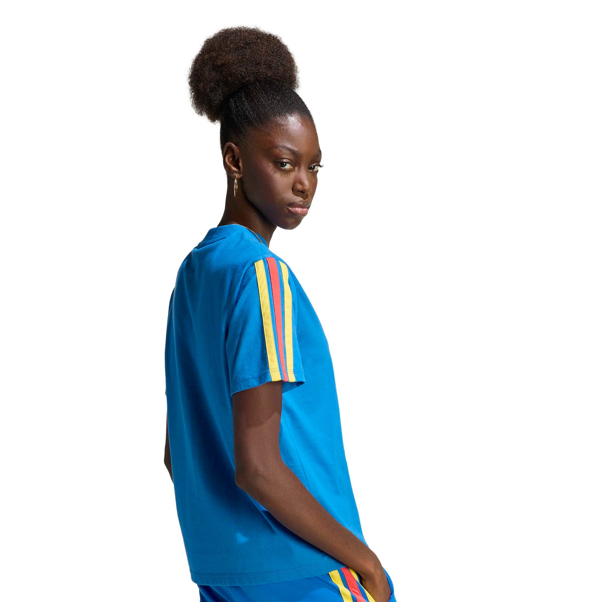 adidas 2026 Colombia Women's DNA Tee (Model - Side)