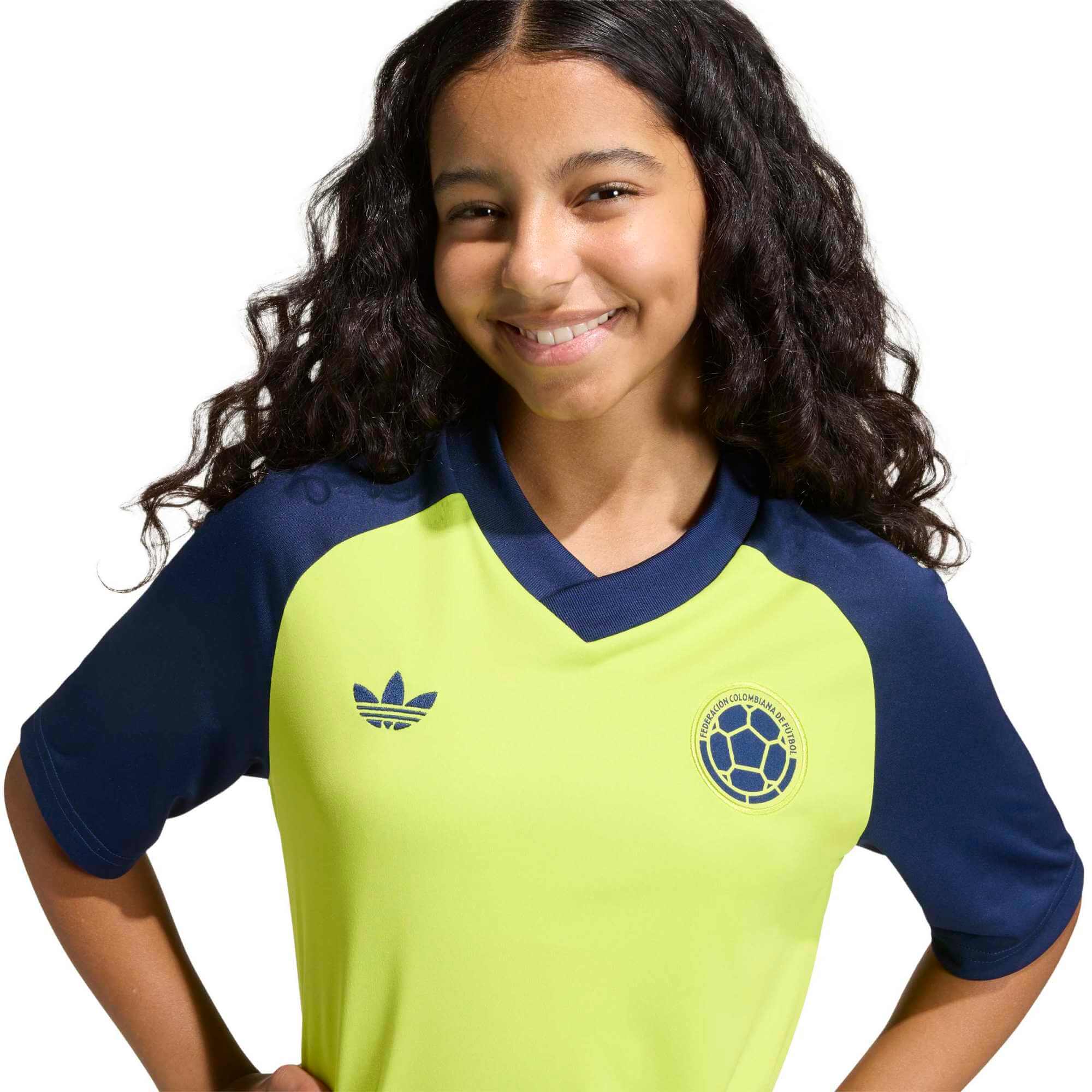 adidas 2026 Colombia Youth Away Pre-Match Soccer Jersey (Detail 1)