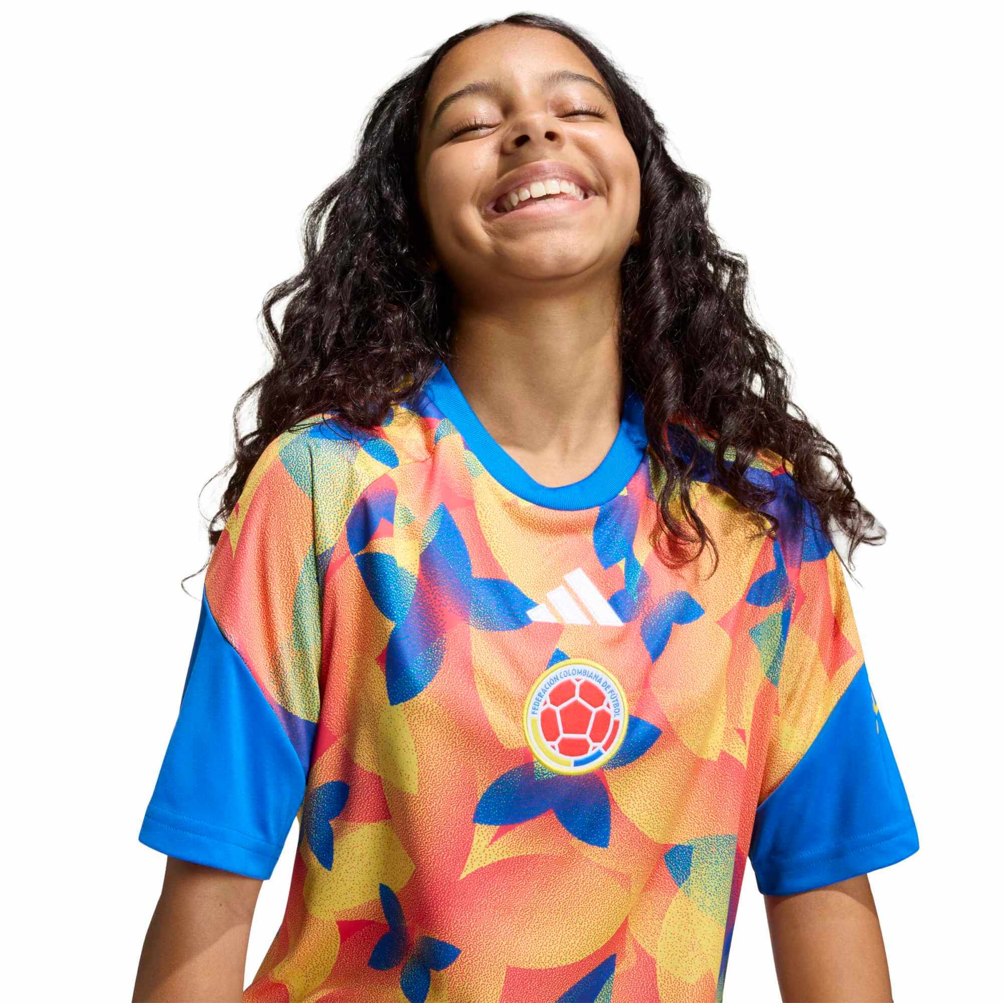 adidas 2026 Colombia Youth Pre-Match Soccer Jersey (Detail 1)