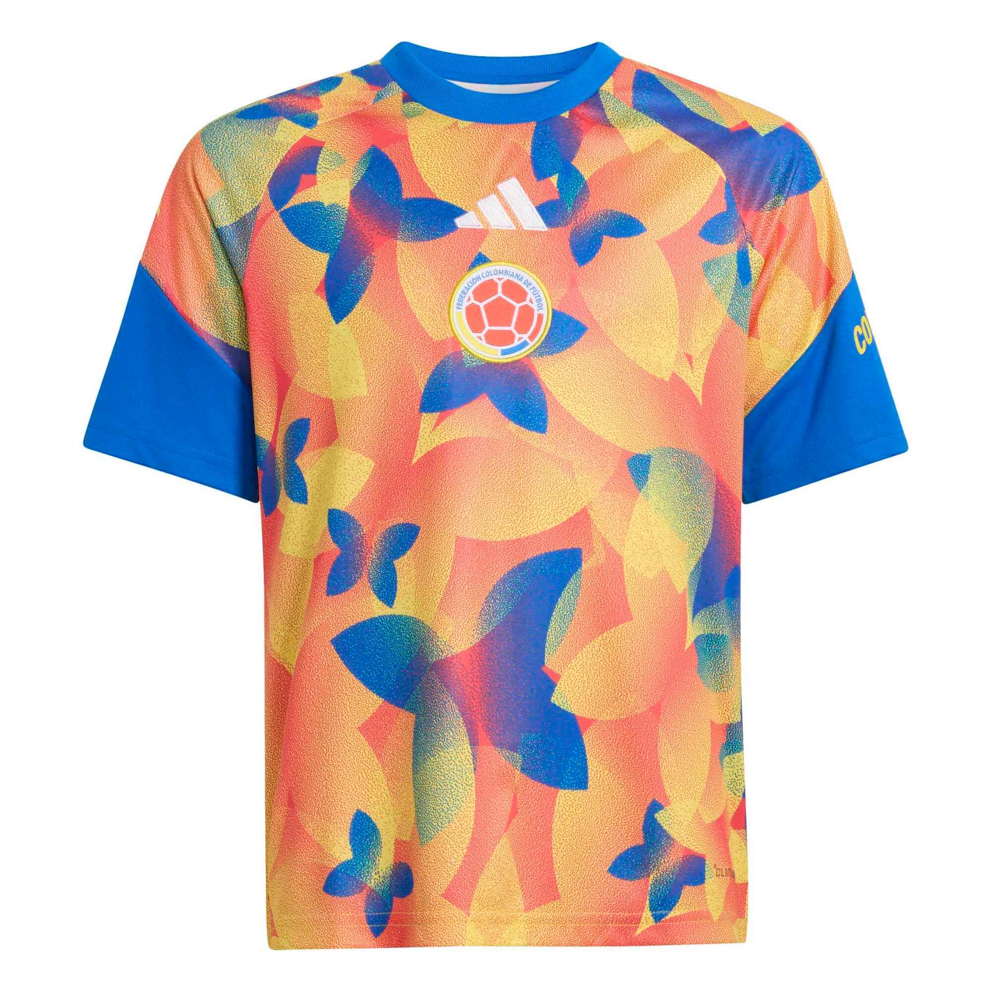adidas 2026 Colombia Youth Pre-Match Soccer Jersey (Front)