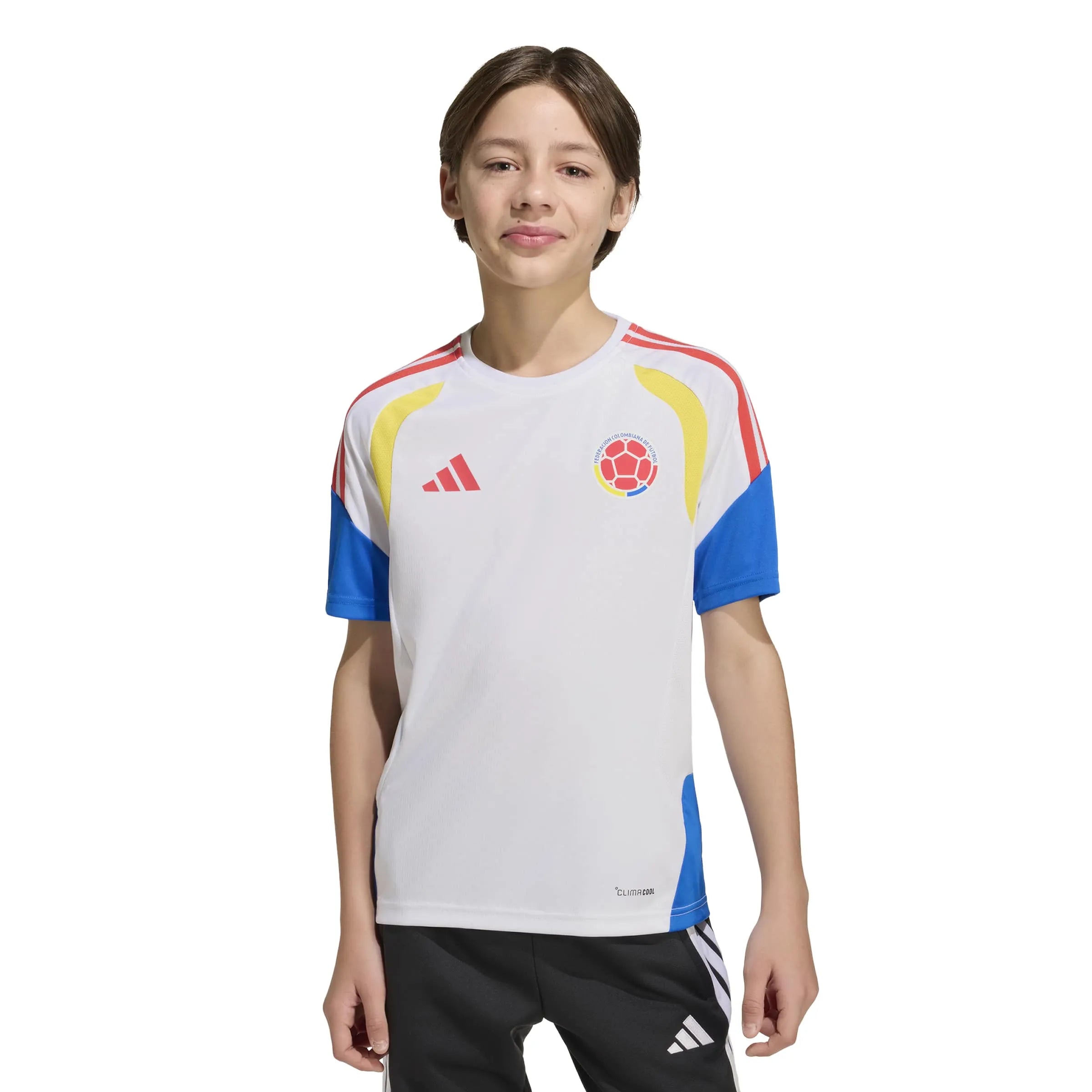 adidas 2026 Colombia Youth Training Soccer Jersey (Model - Front)