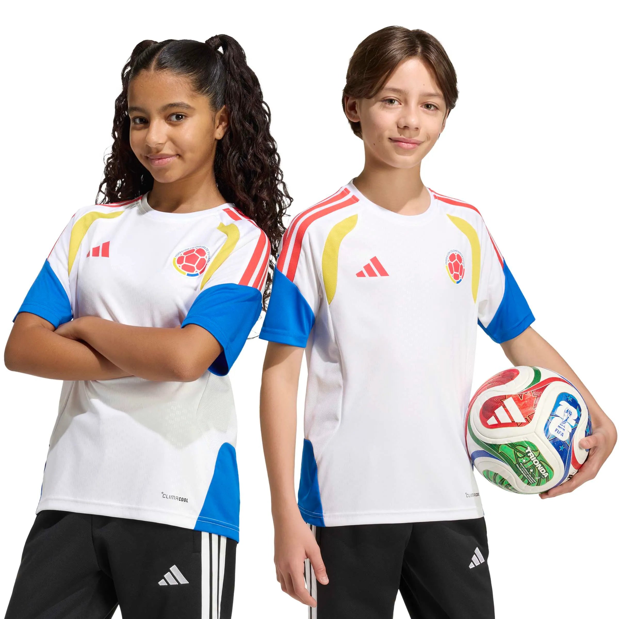 adidas 2026 Colombia Youth Training Soccer Jersey (Models - Front)