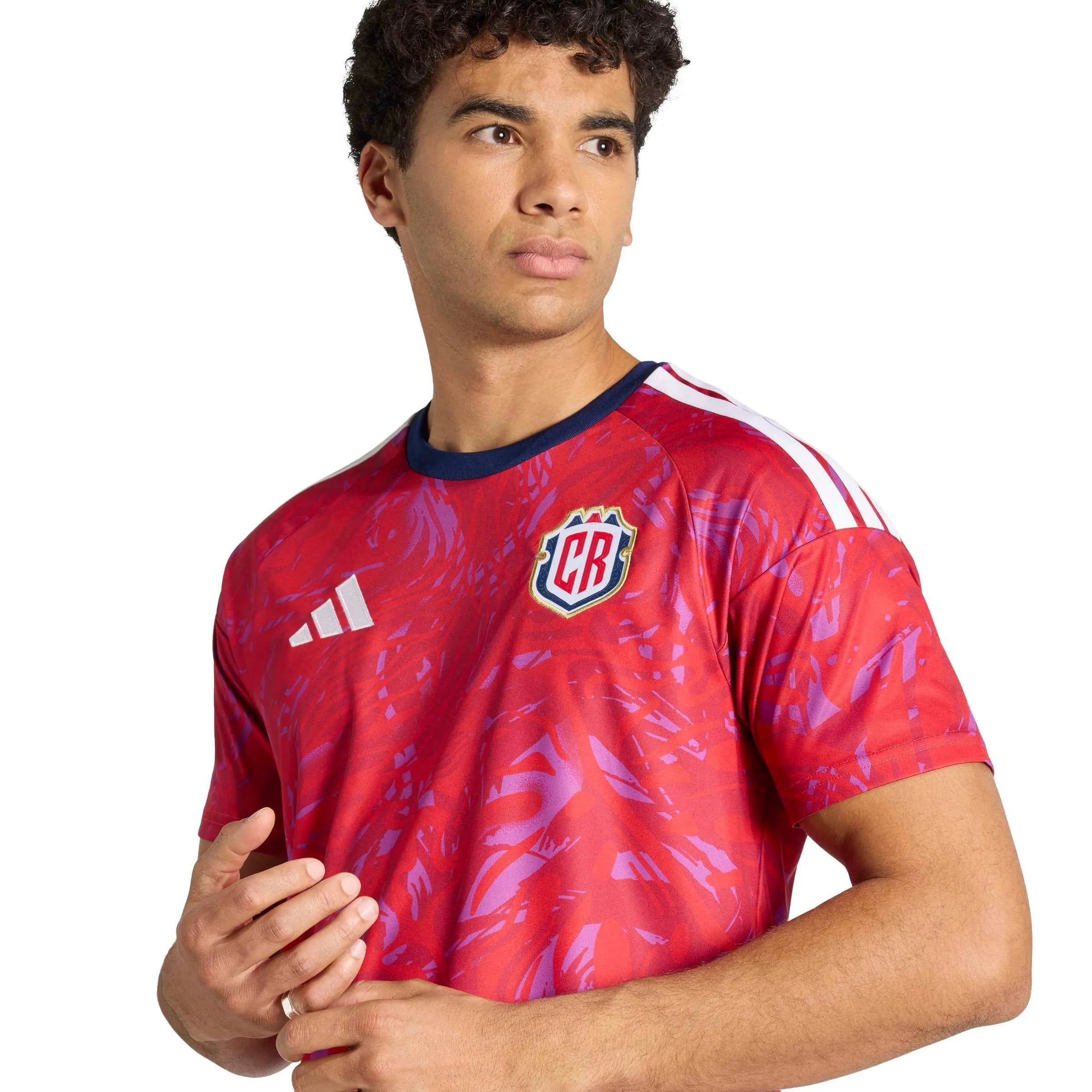 adidas 2026 Costa Rica Men's Stadium Home Soccer Jersey (Detail 1)