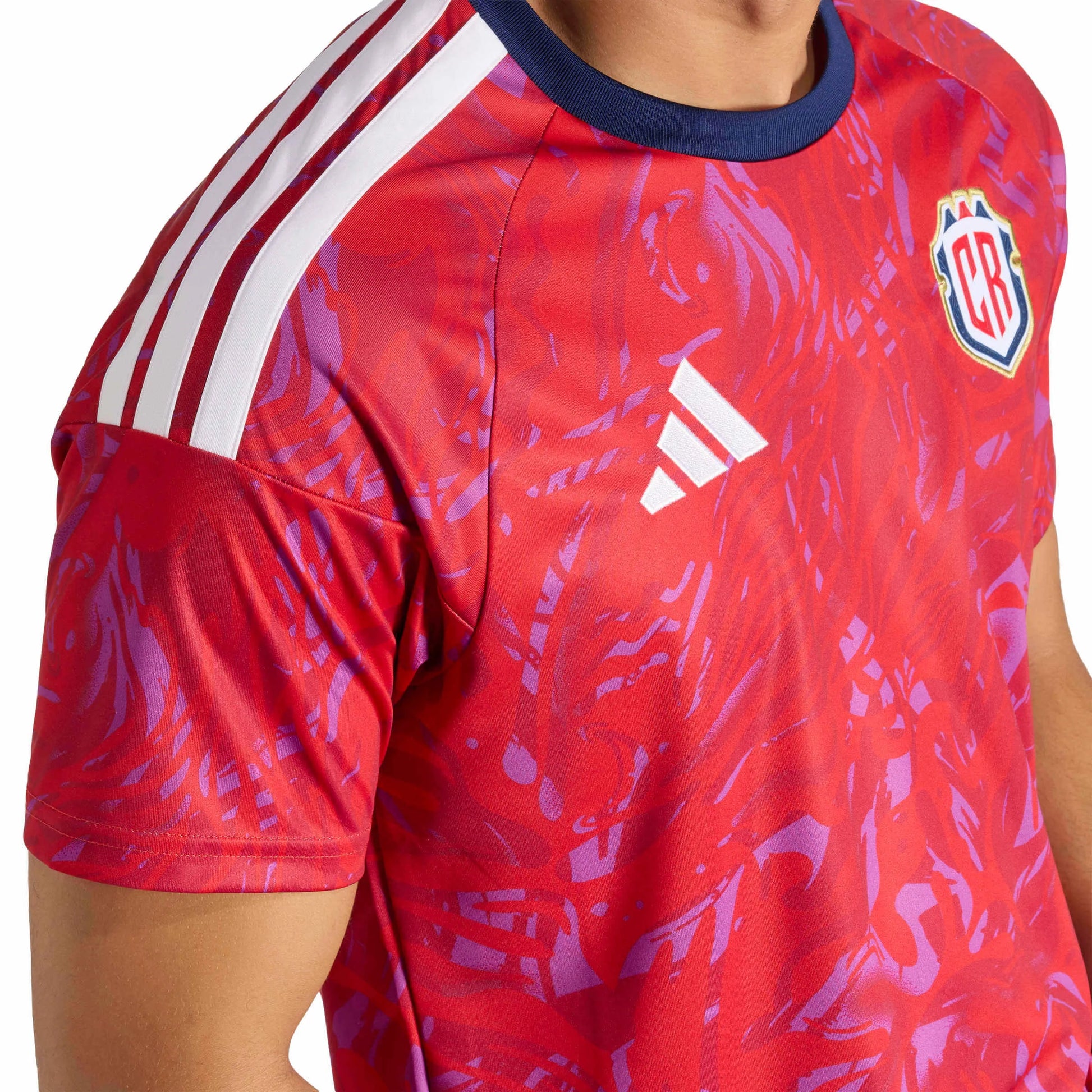 adidas 2026 Costa Rica Men's Stadium Home Soccer Jersey (Detail 2)