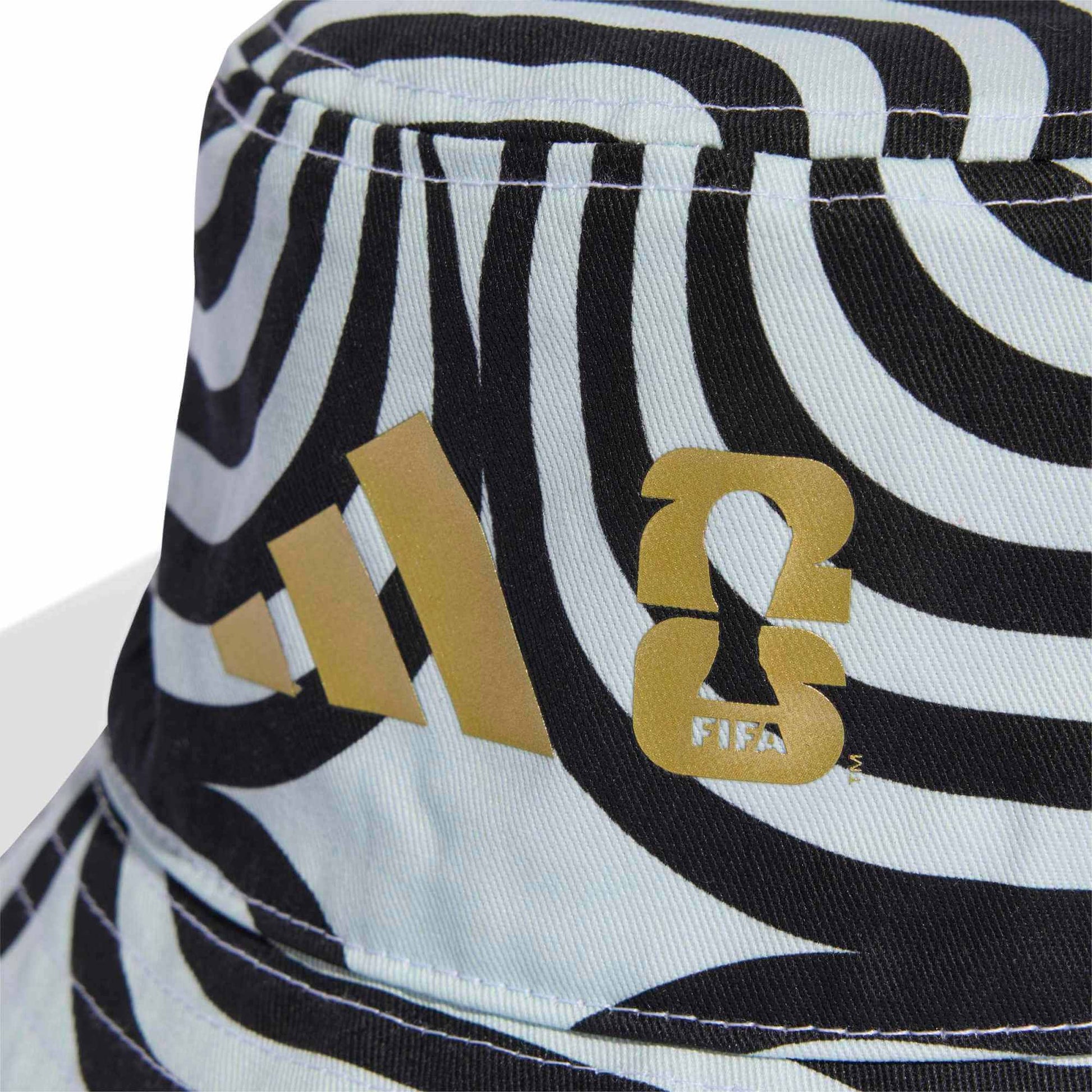 adidas 2026 FIFA World Cup Graphic Bucket Hat Black / White (Detail 1)