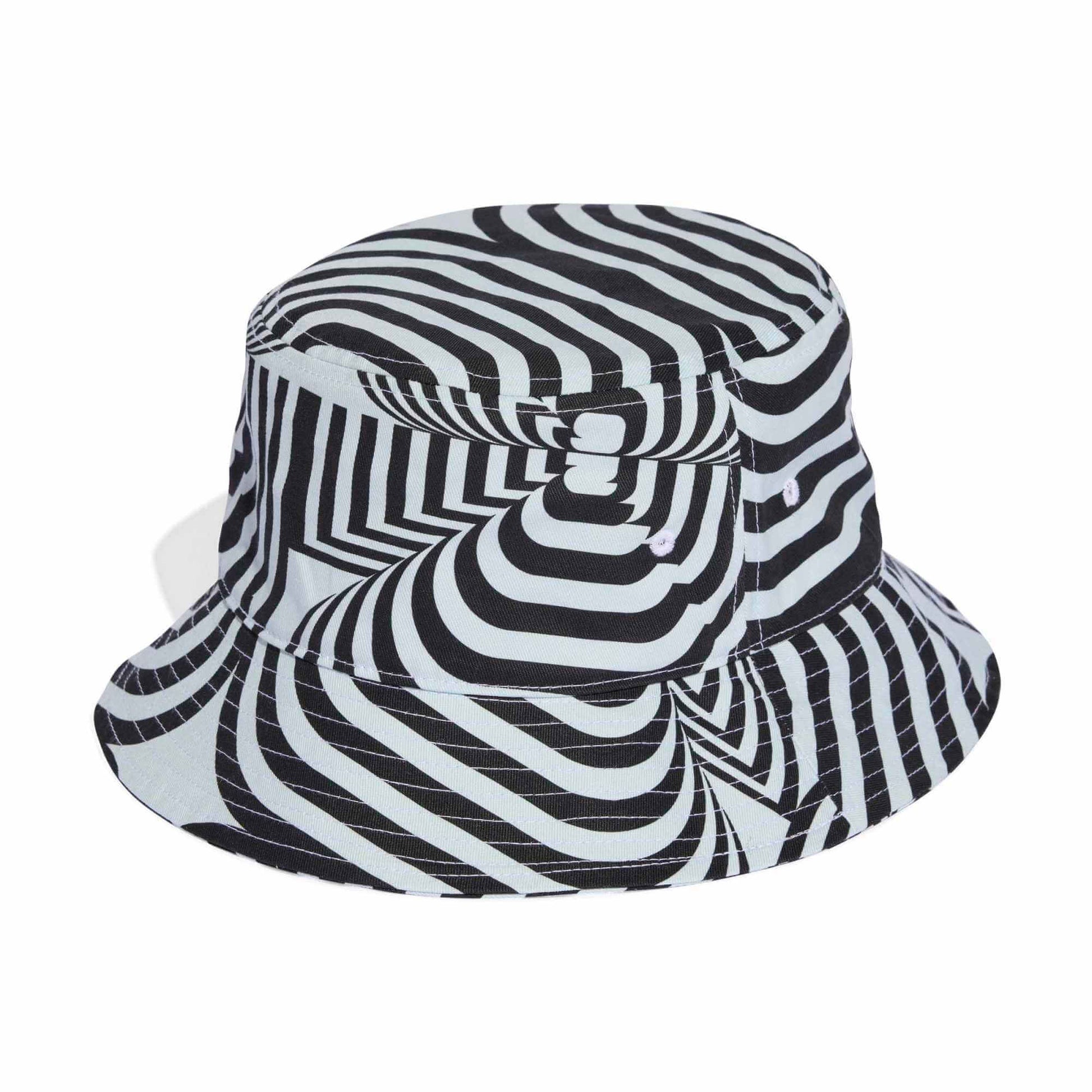 adidas 2026 FIFA World Cup Graphic Bucket Hat Black / White (Lateral - Back)
