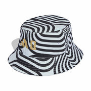 adidas 2026 FIFA World Cup Graphic Bucket Hat Black / White (Lateral - Front)
